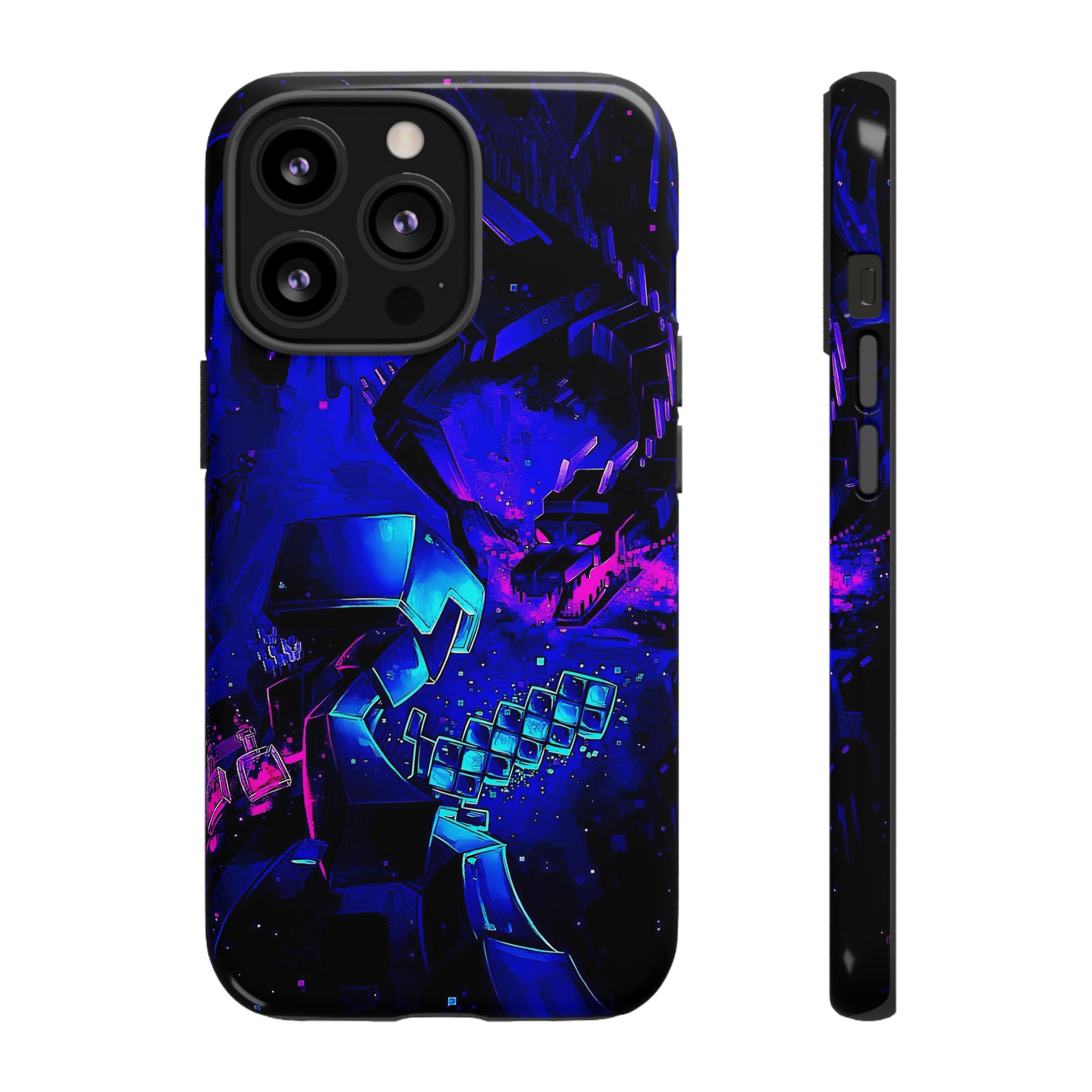 Minecraft End Dragon Fight Inspired Tough Cases - premium case detail