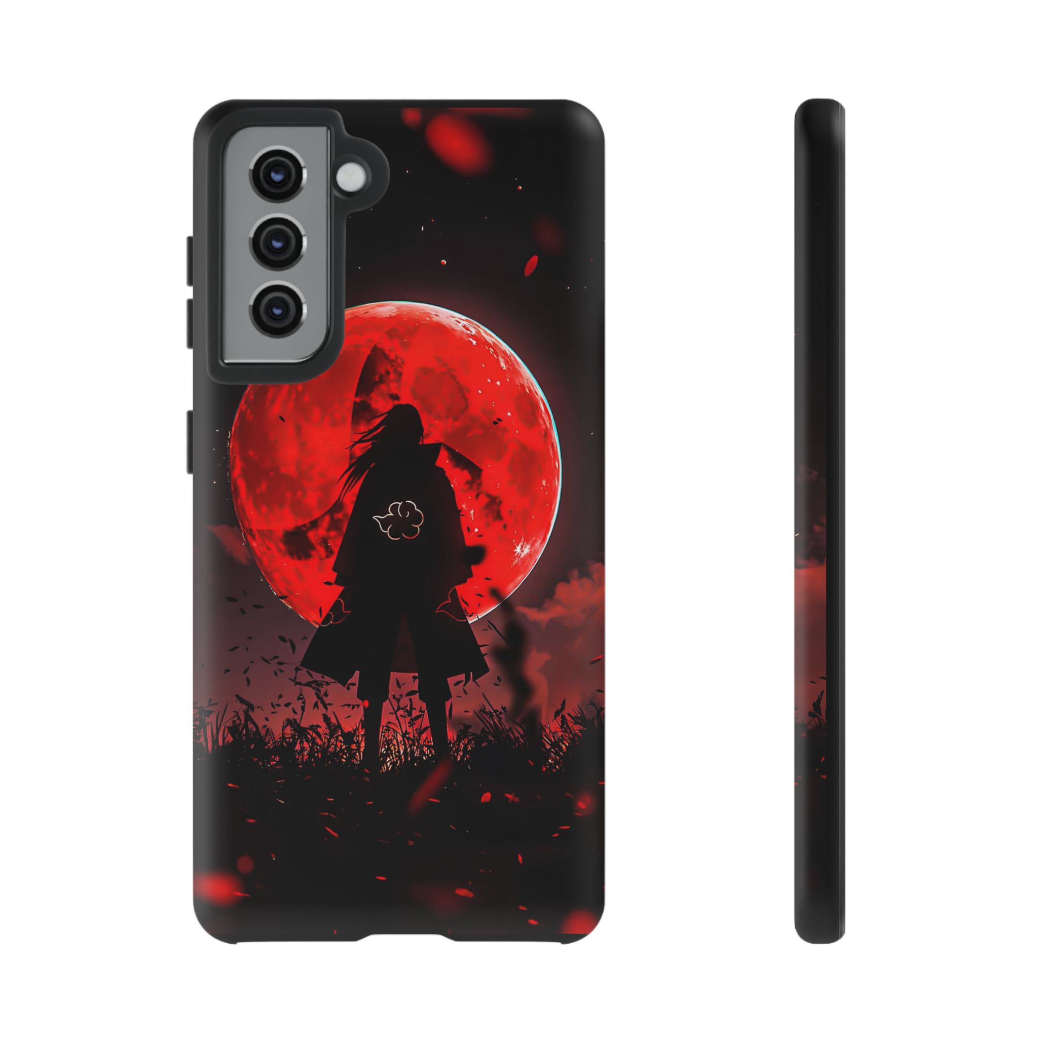 Itachi Red Moon Anime Inspired Tough Phone Cases - case side view detail