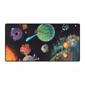 Outer Wilds desk mat featuring the game's solar system