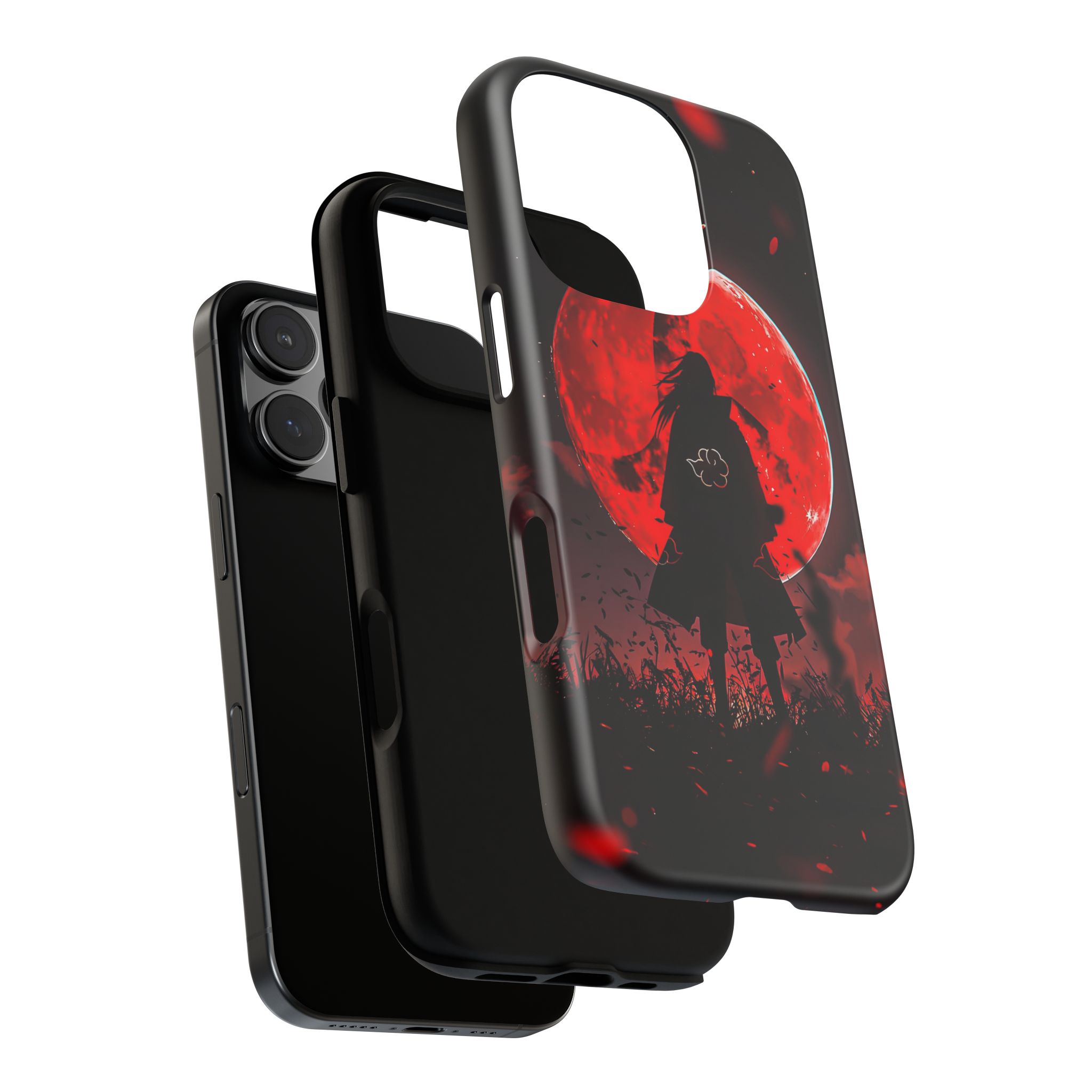 Itachi Red Moon Anime Inspired Tough Phone Cases - case design close up