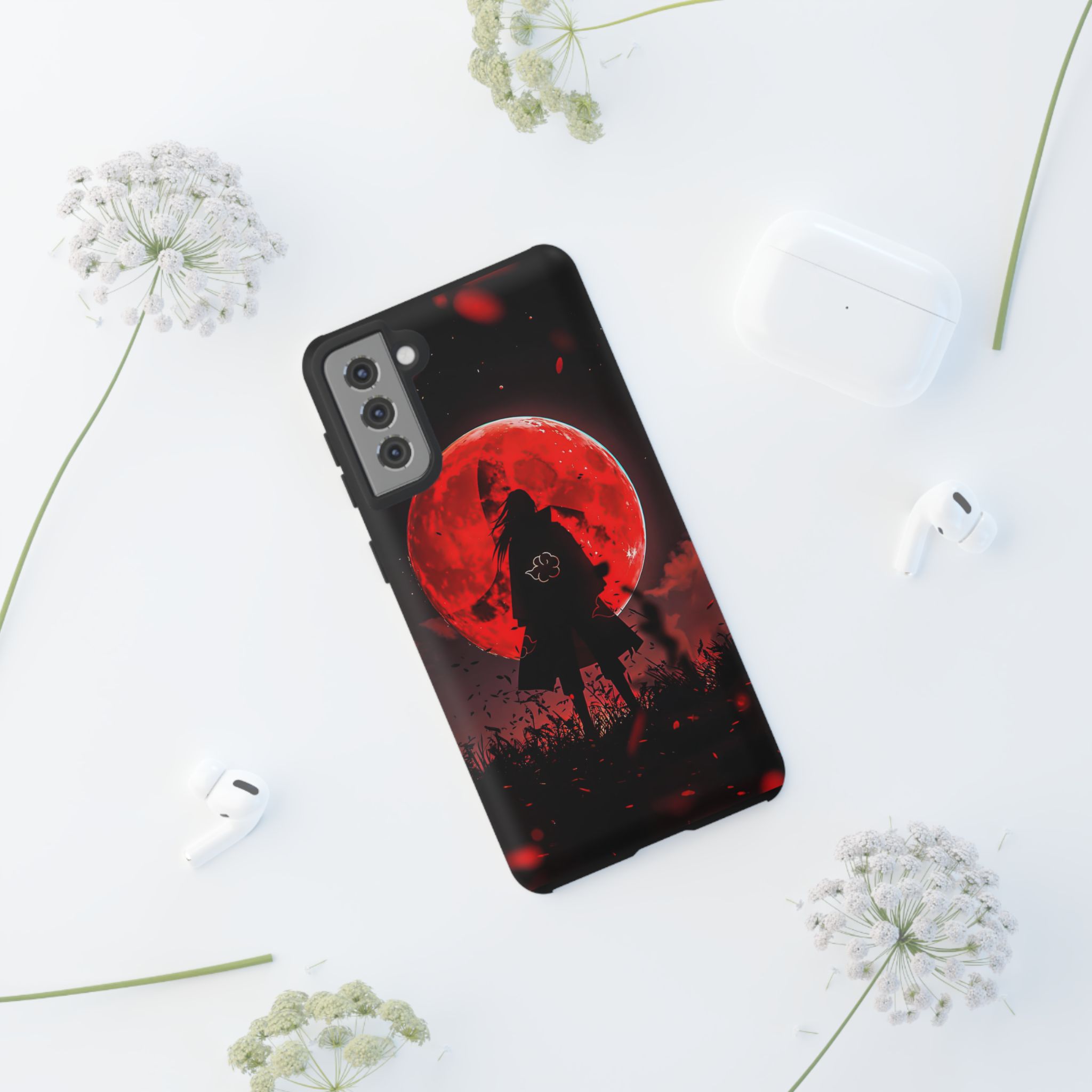 Itachi Red Moon Anime Inspired Tough Phone Cases - tough protection phone case