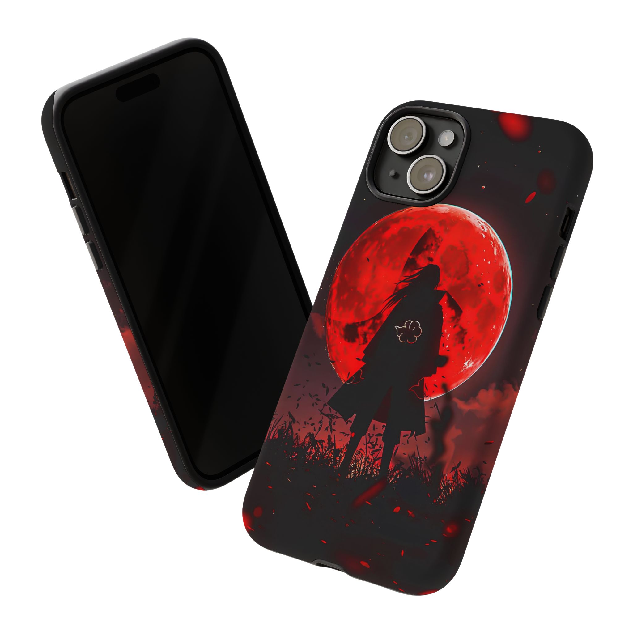 Itachi Red Moon Anime Inspired Tough Phone Cases - case design close up