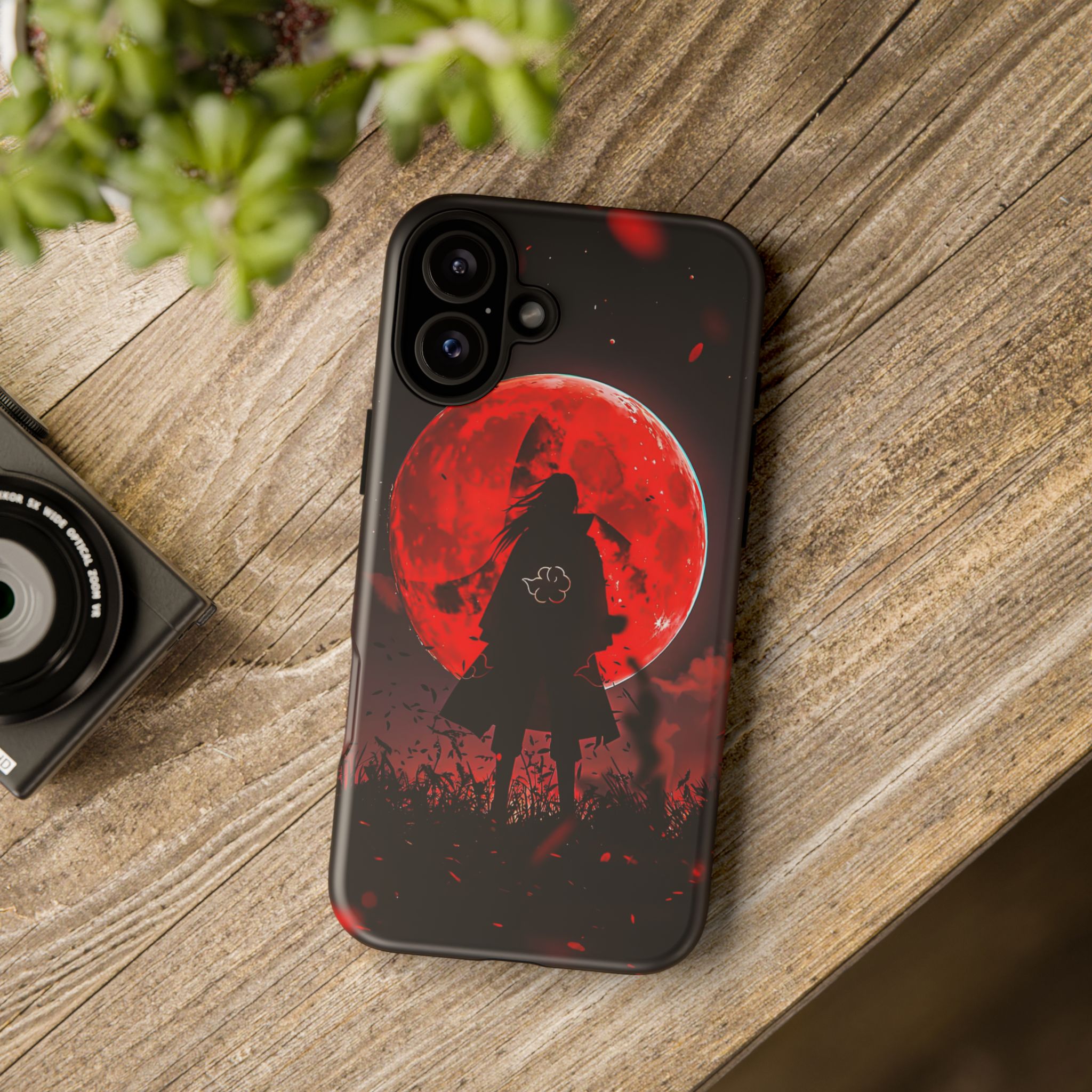Itachi Red Moon Anime Inspired Tough Phone Cases - modern phone case style