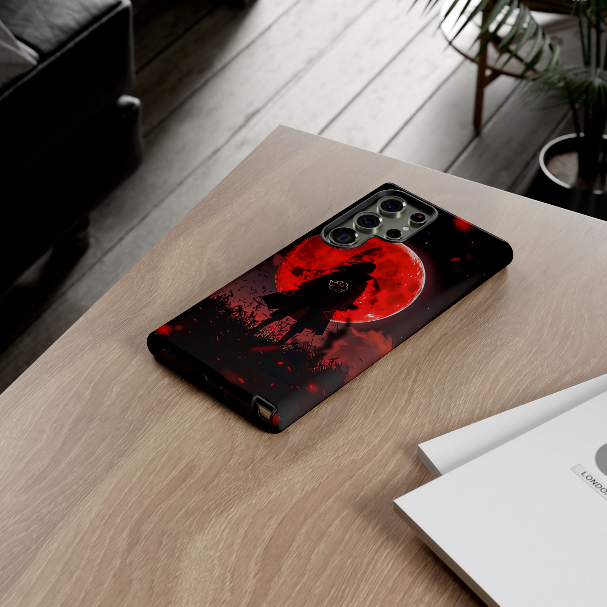 Itachi Red Moon Anime Inspired Tough Phone Cases - stylish phone case option