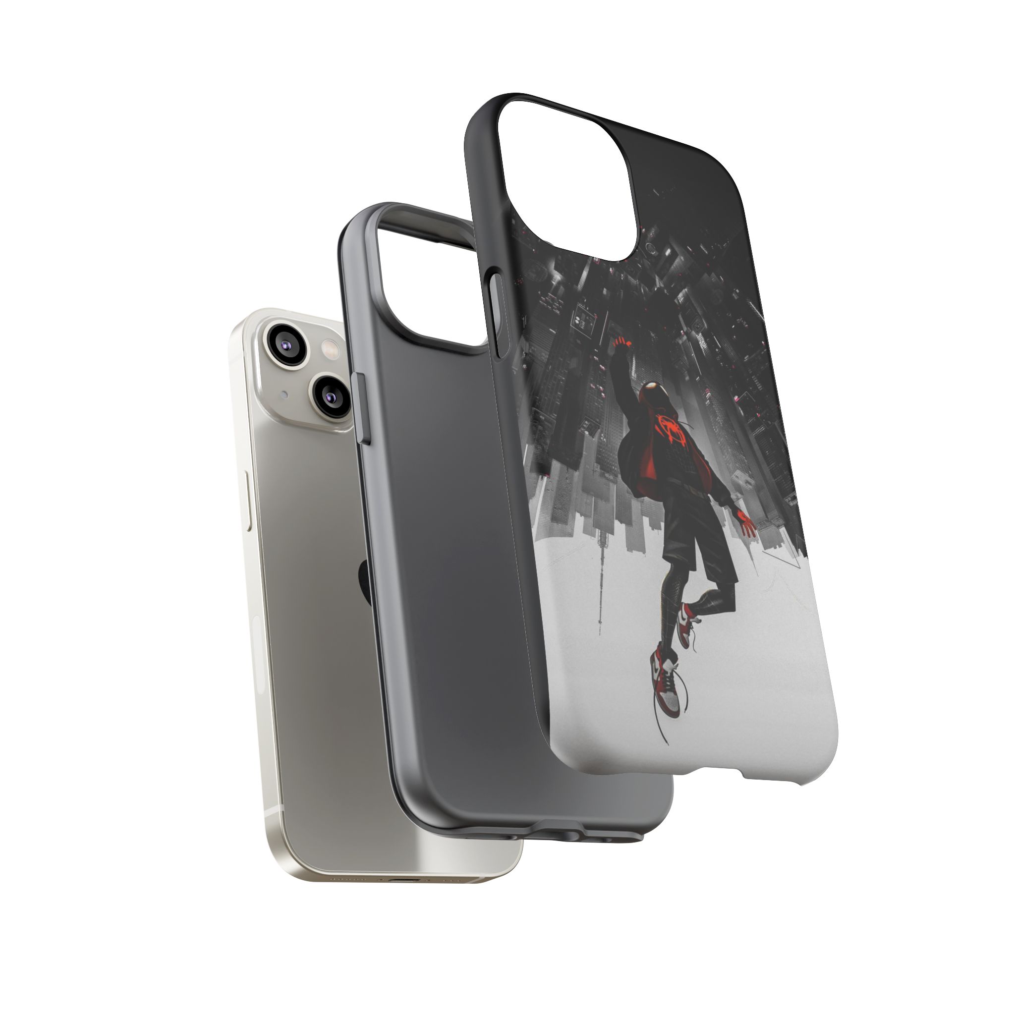 Mile Morale Spider Inspired Tough Cases - case side view detail