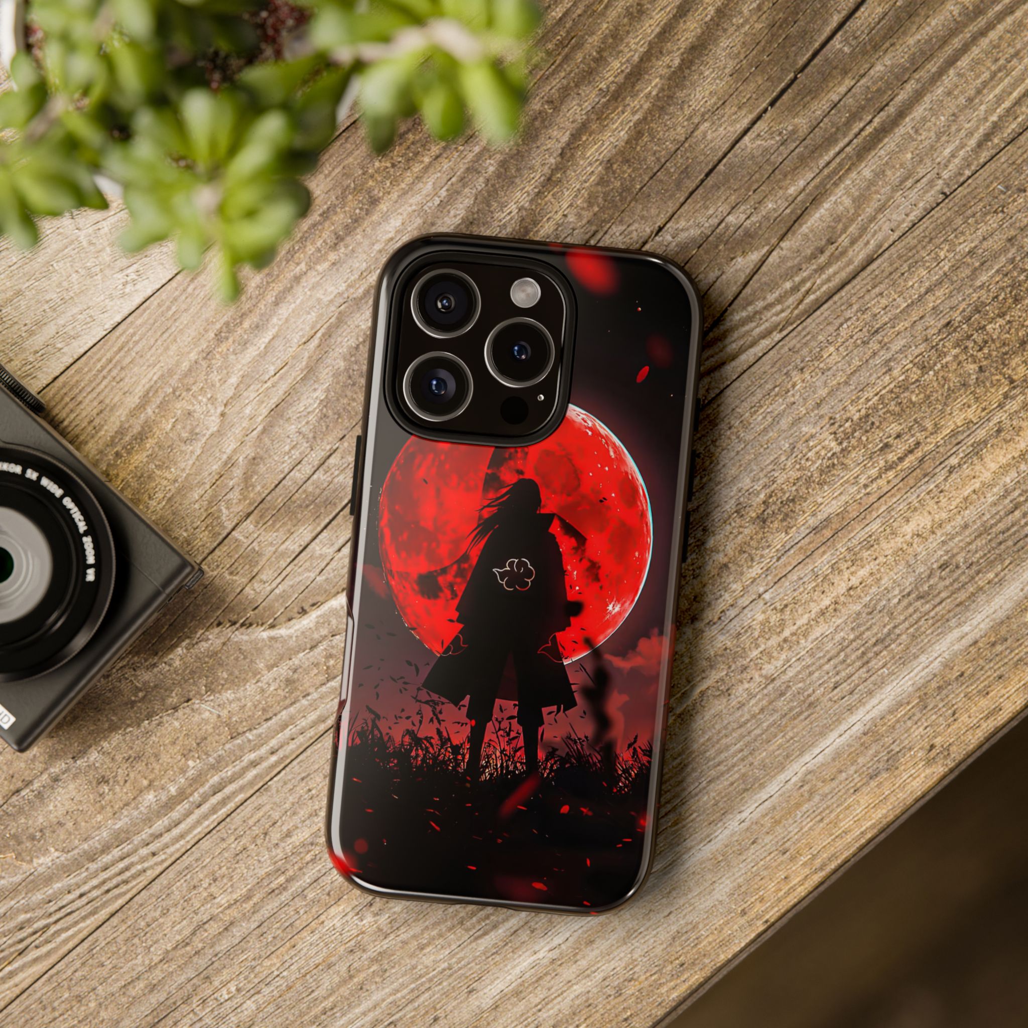 Itachi Red Moon Anime Inspired Tough Phone Cases - graphic design phone case