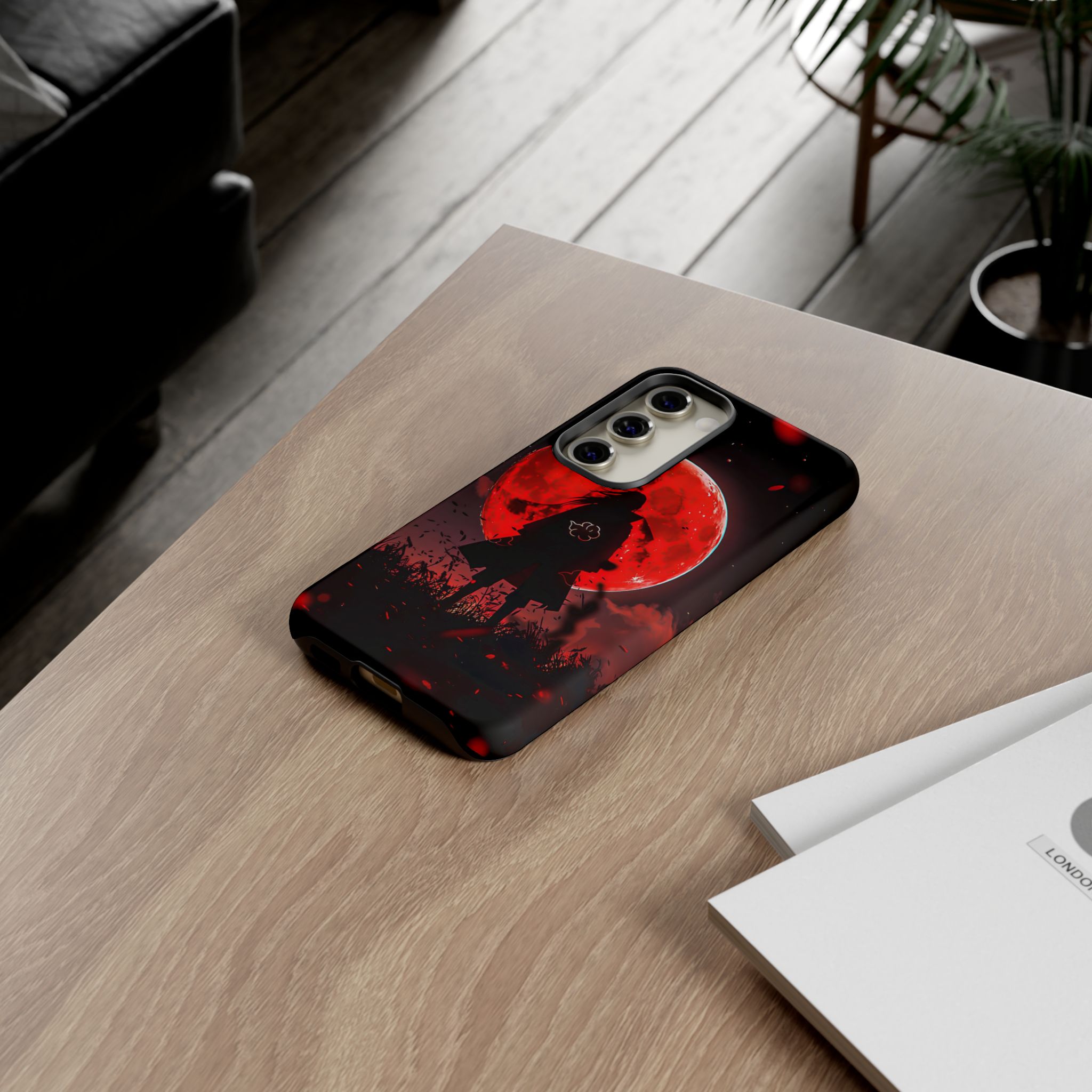 Itachi Red Moon Anime Inspired Tough Phone Cases - sleek phone case design