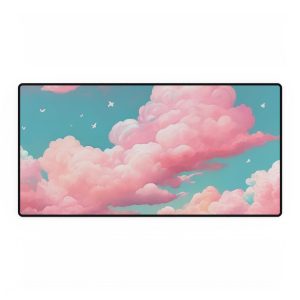 Cozy pastel mouse pad featuring a cloud and sky design