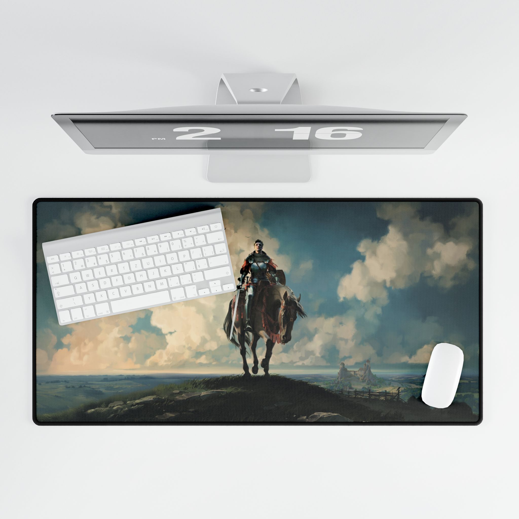 Kingdom Deliverance desk mat providing a smooth surface for gaming mouse