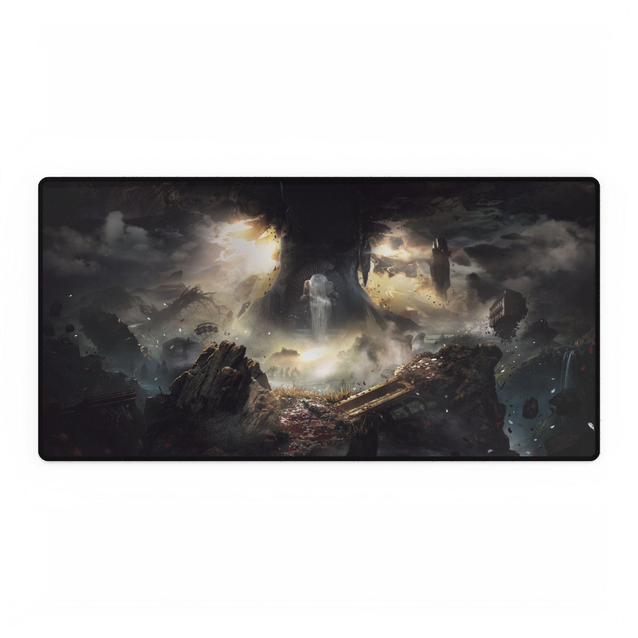 Clair Obscur Expedition 33 gaming desk mat on a wooden desk