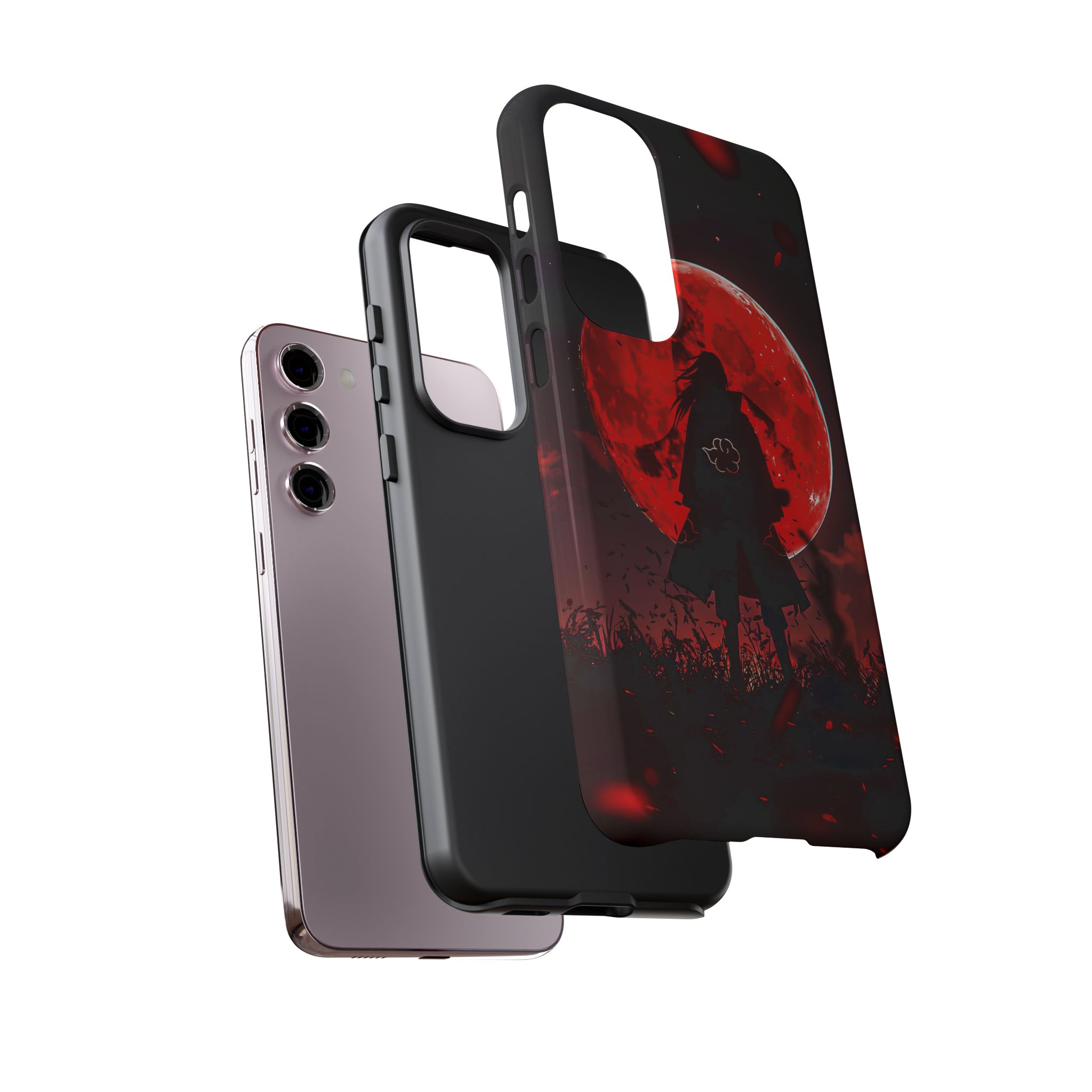 Itachi Red Moon Anime Inspired Tough Phone Cases - detailed case artwork
