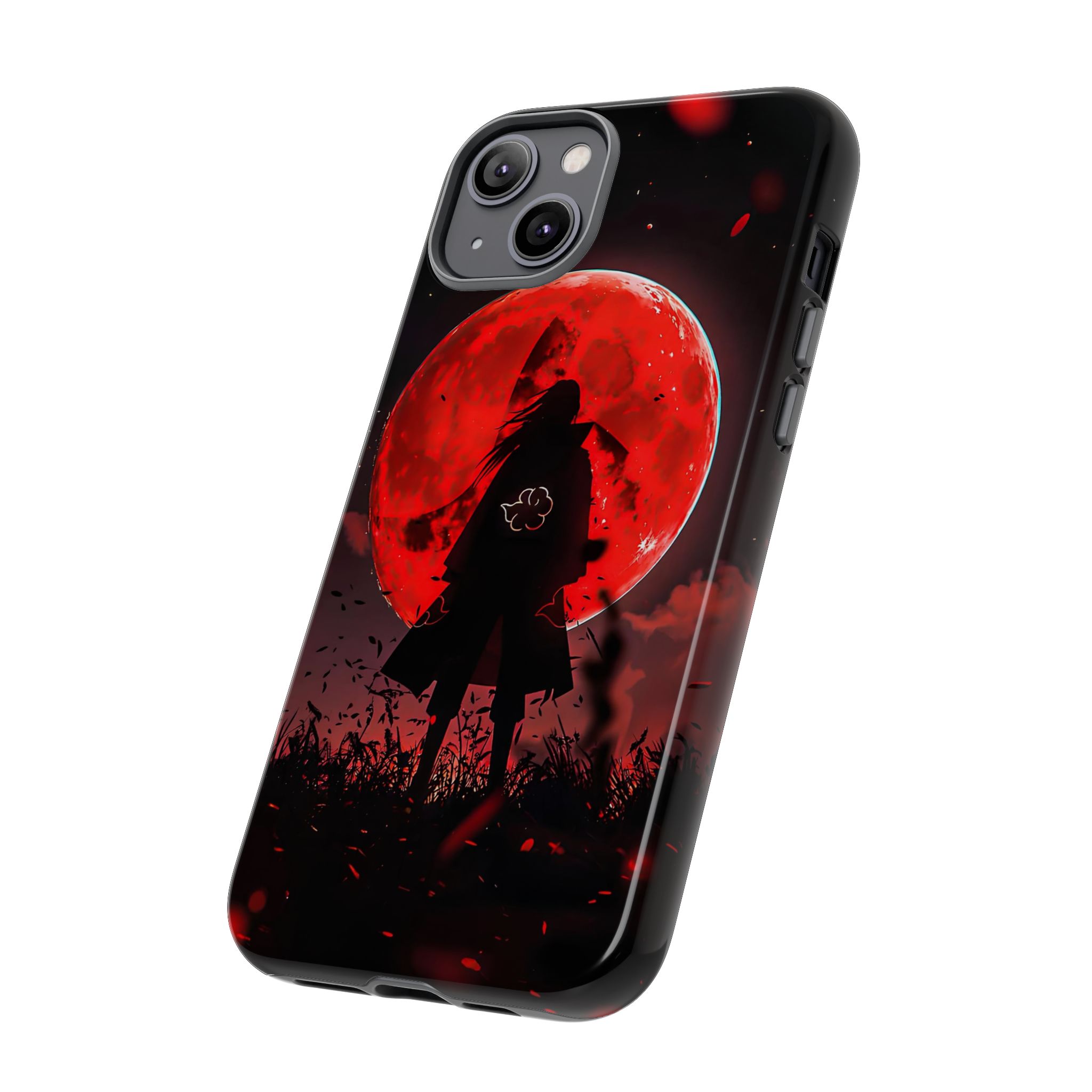 Itachi Red Moon Anime Inspired Tough Phone Cases - slim fit case mockup
