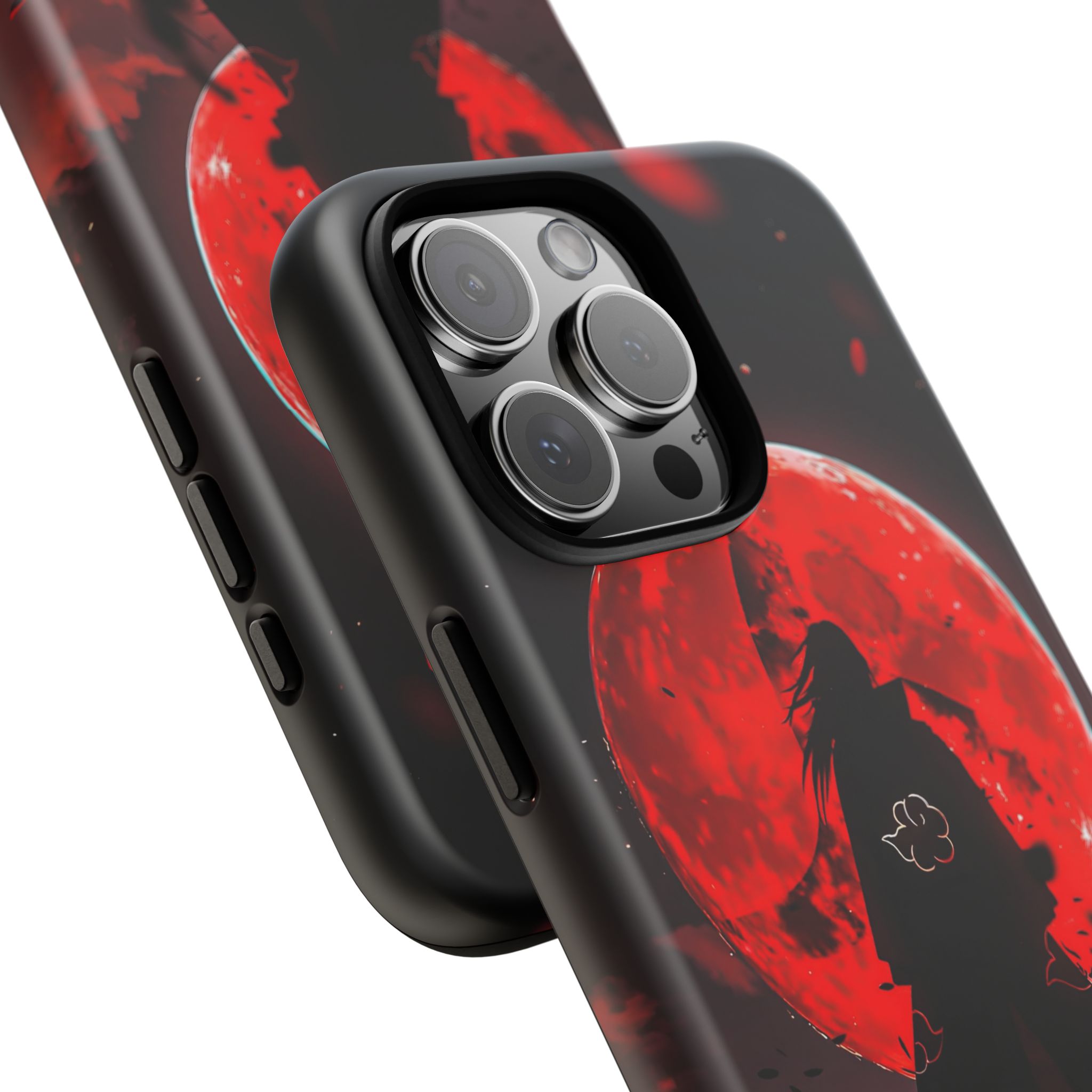 Itachi Red Moon Anime Inspired Tough Phone Cases - vibrant case design view