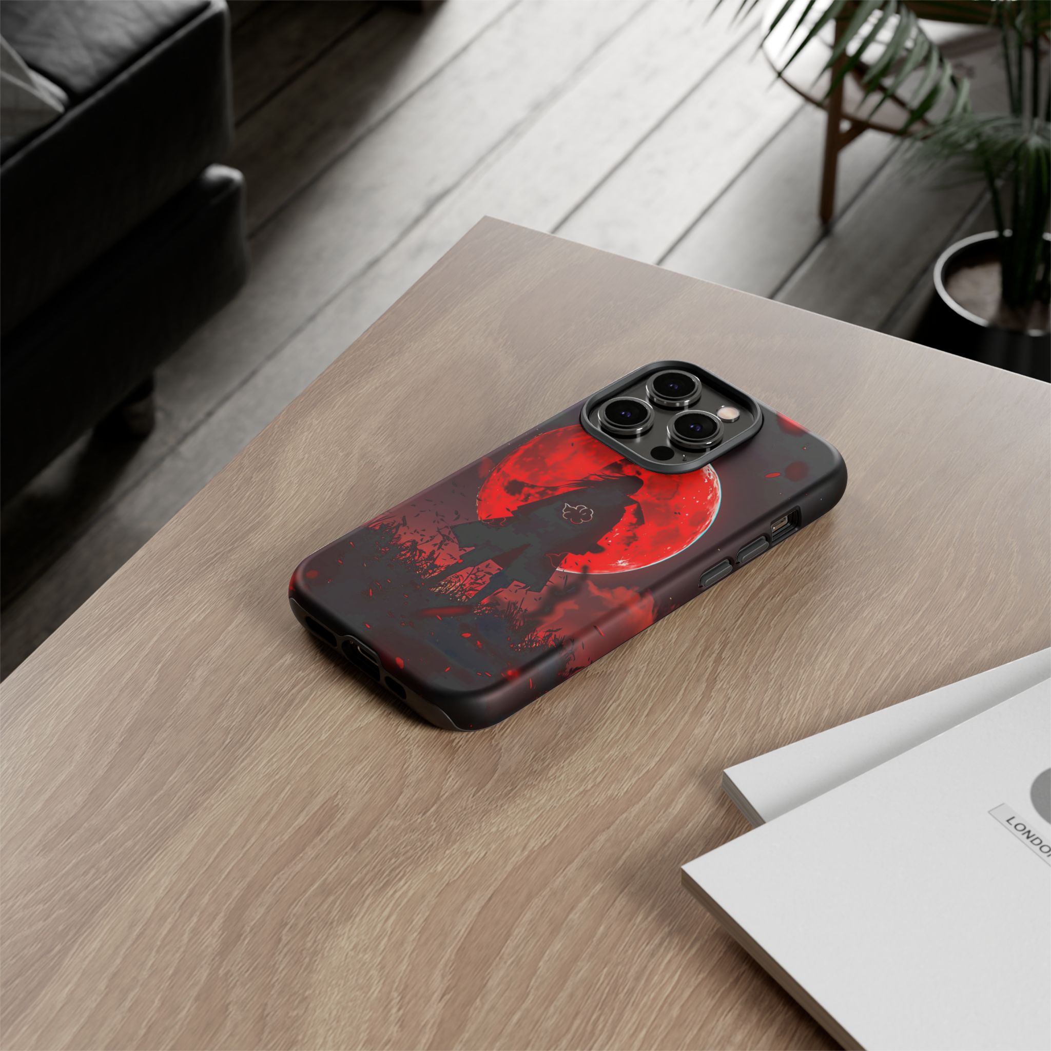 Itachi Red Moon Anime Inspired Tough Phone Cases - protective case design