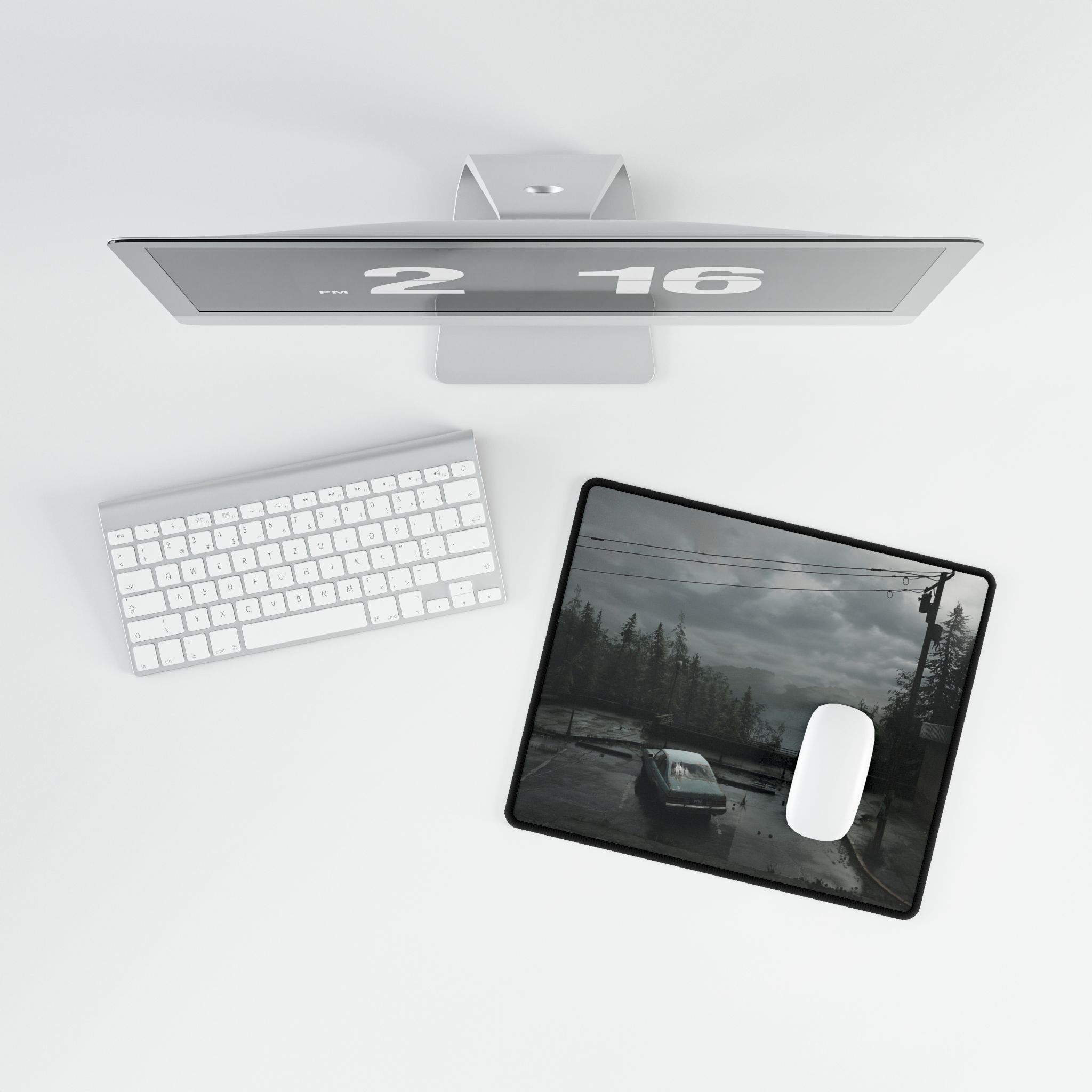 Silent Hill 2 Ghost Town Inspired Desk Mat | Gaming Mouse Pad | Perfect Desk Accessory - slim fit case mockup