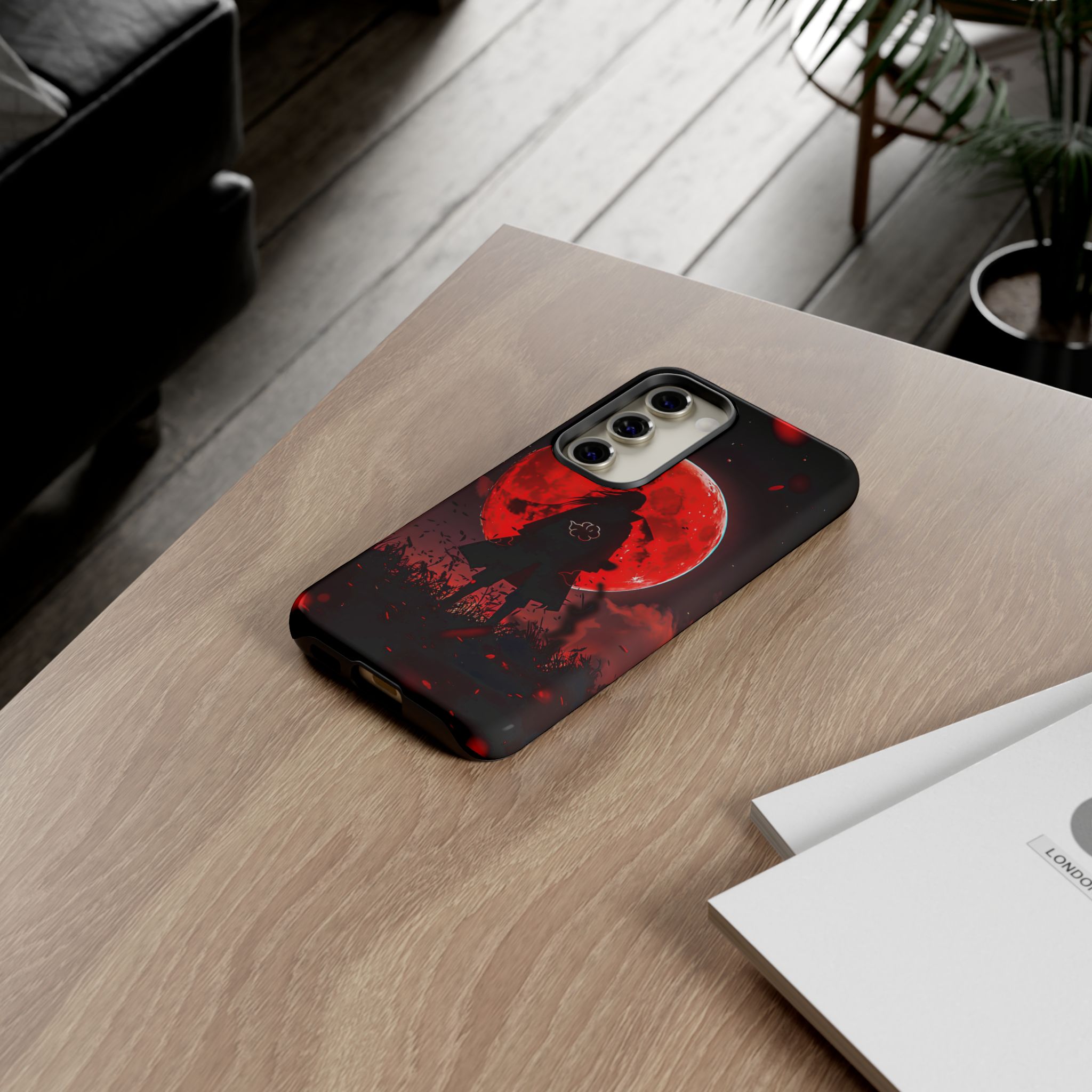 Itachi Red Moon Anime Inspired Tough Phone Cases - tough protection phone case