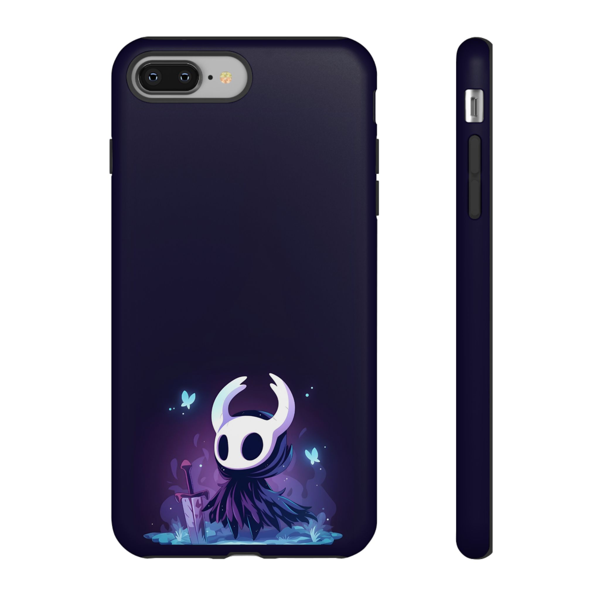 Glossy Hollow Knight phone case showcasing vibrant colors
