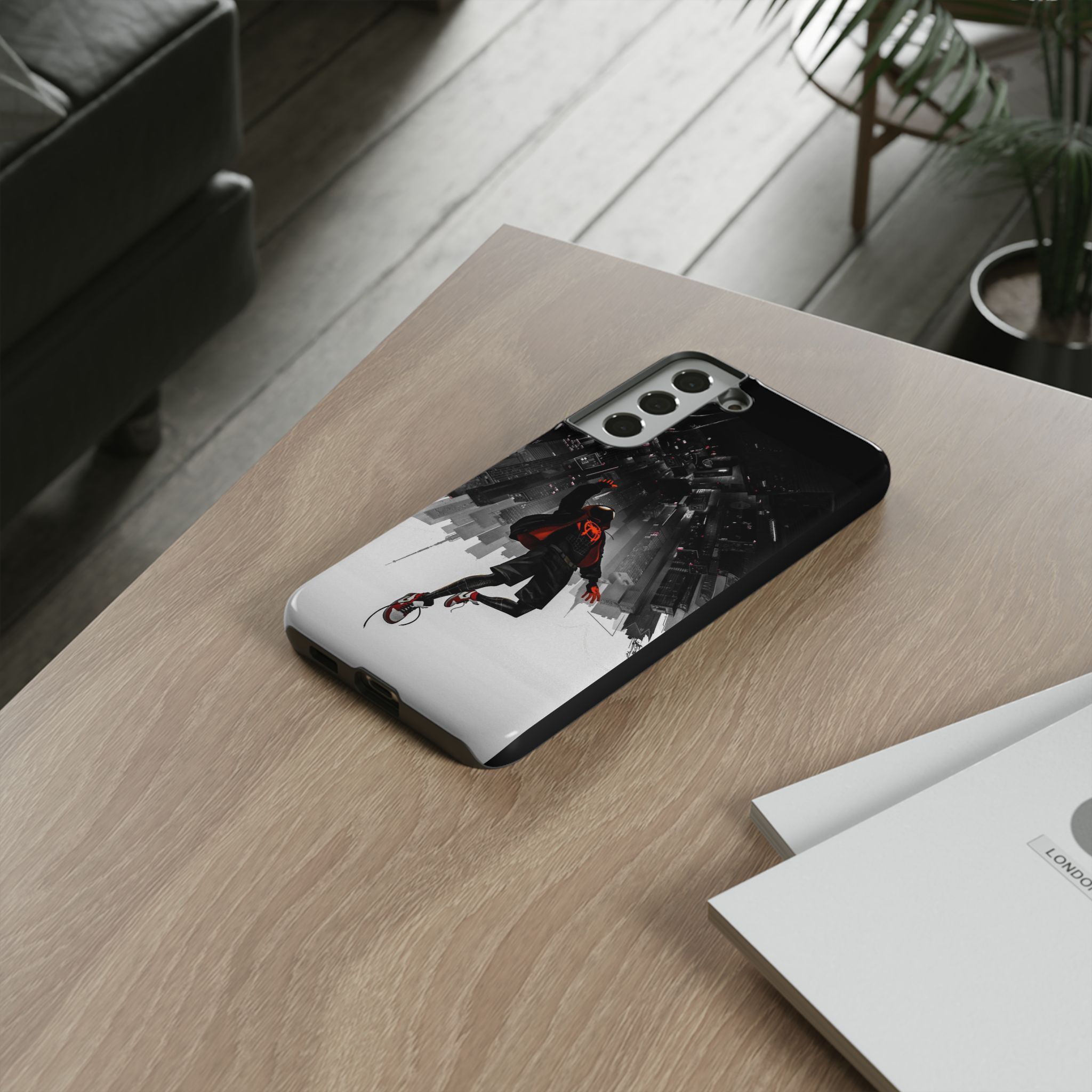 Mile Morale Spider Inspired Tough Cases - slim fit case mockup