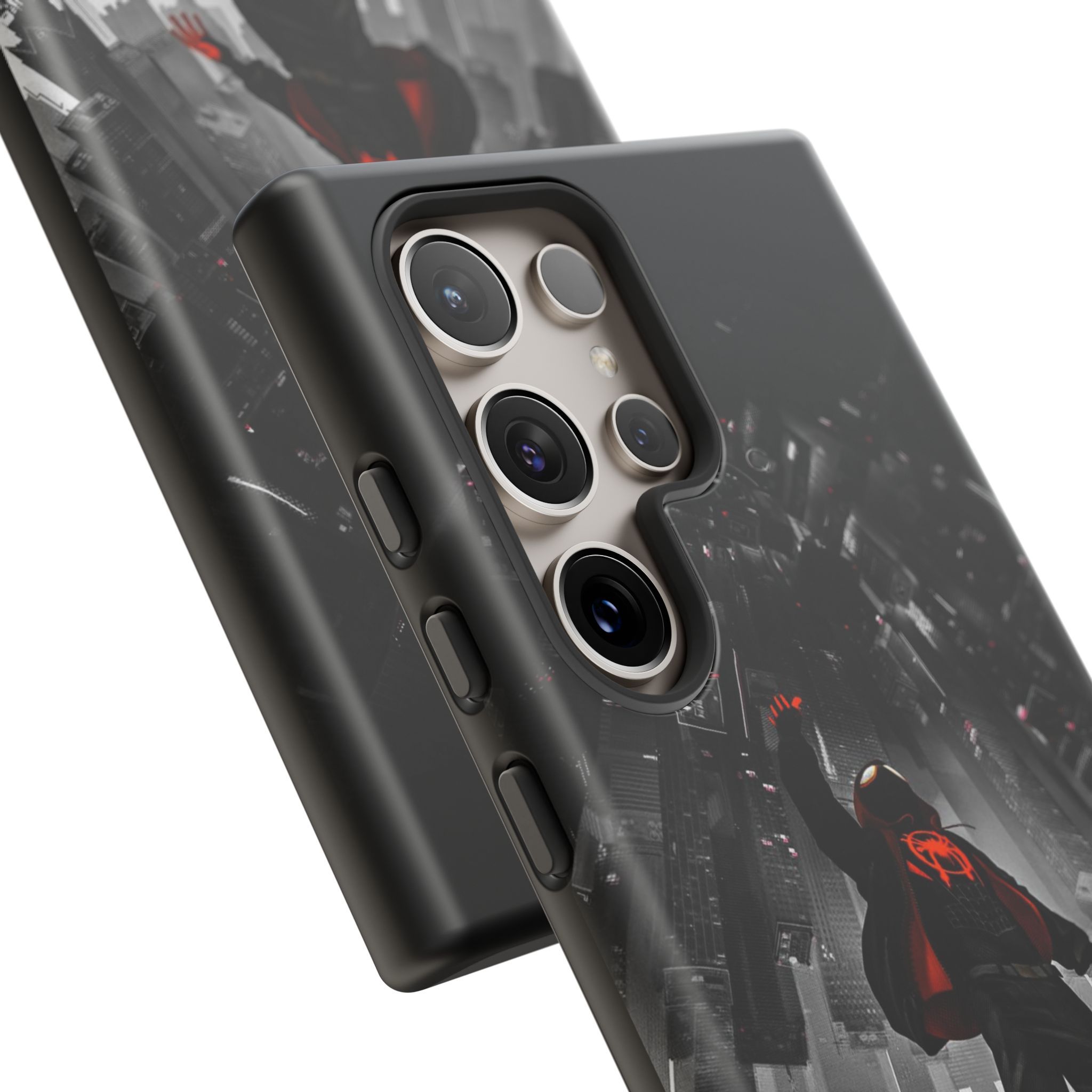 Mile Morale Spider Inspired Tough Cases - vibrant case design view