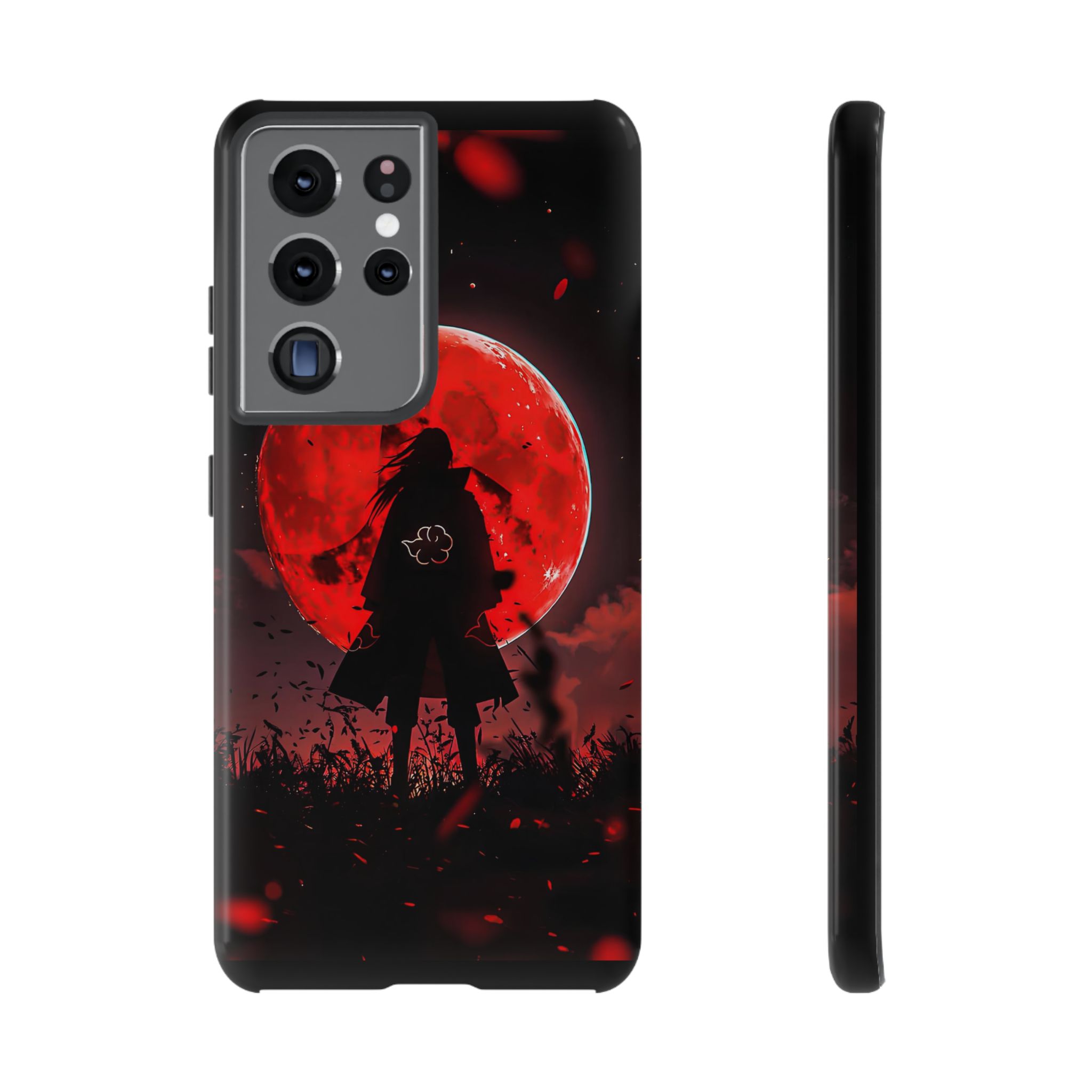 Itachi Red Moon Anime Inspired Tough Phone Cases - case design close up