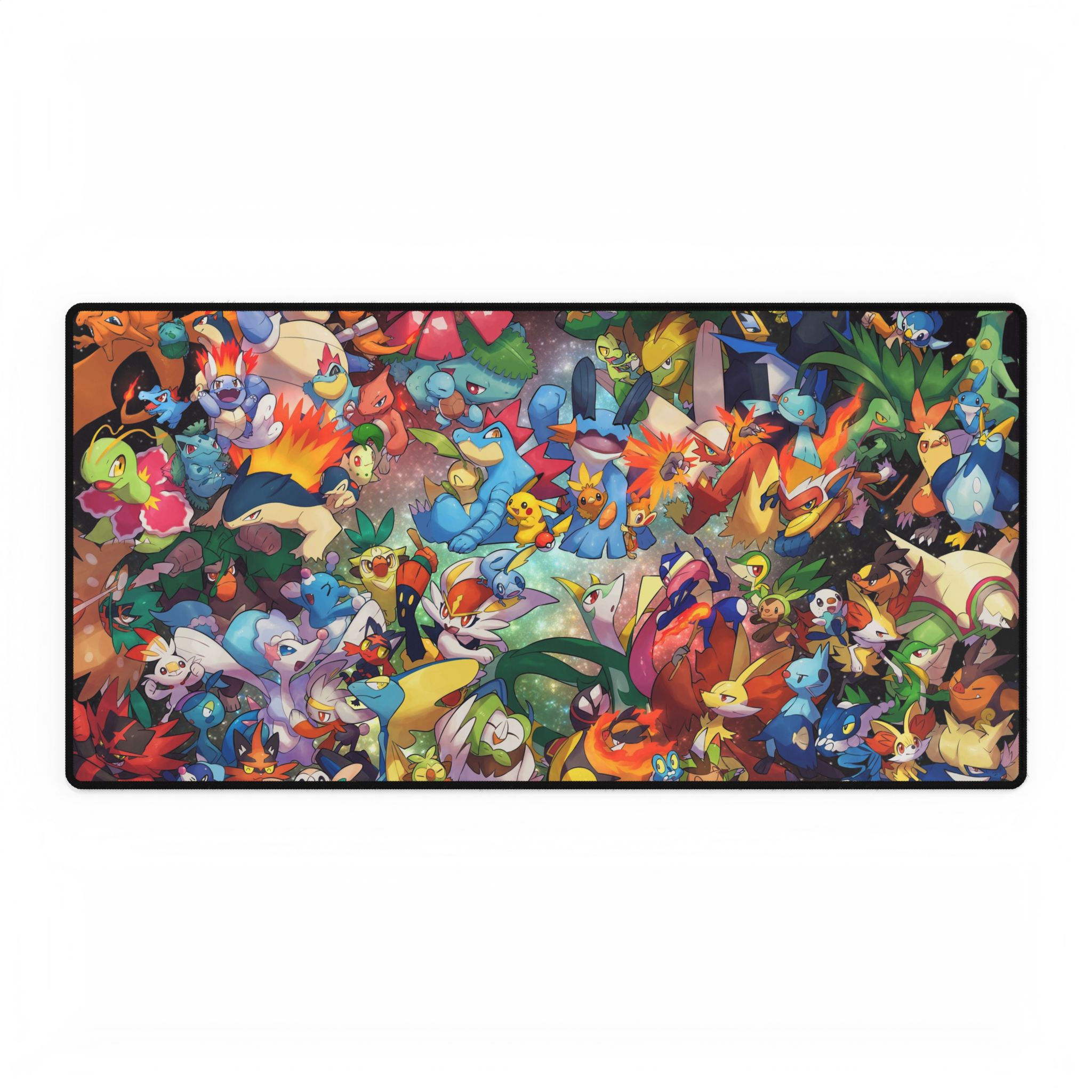 Pokemoon desk mat featuring iconic character designs for gamers