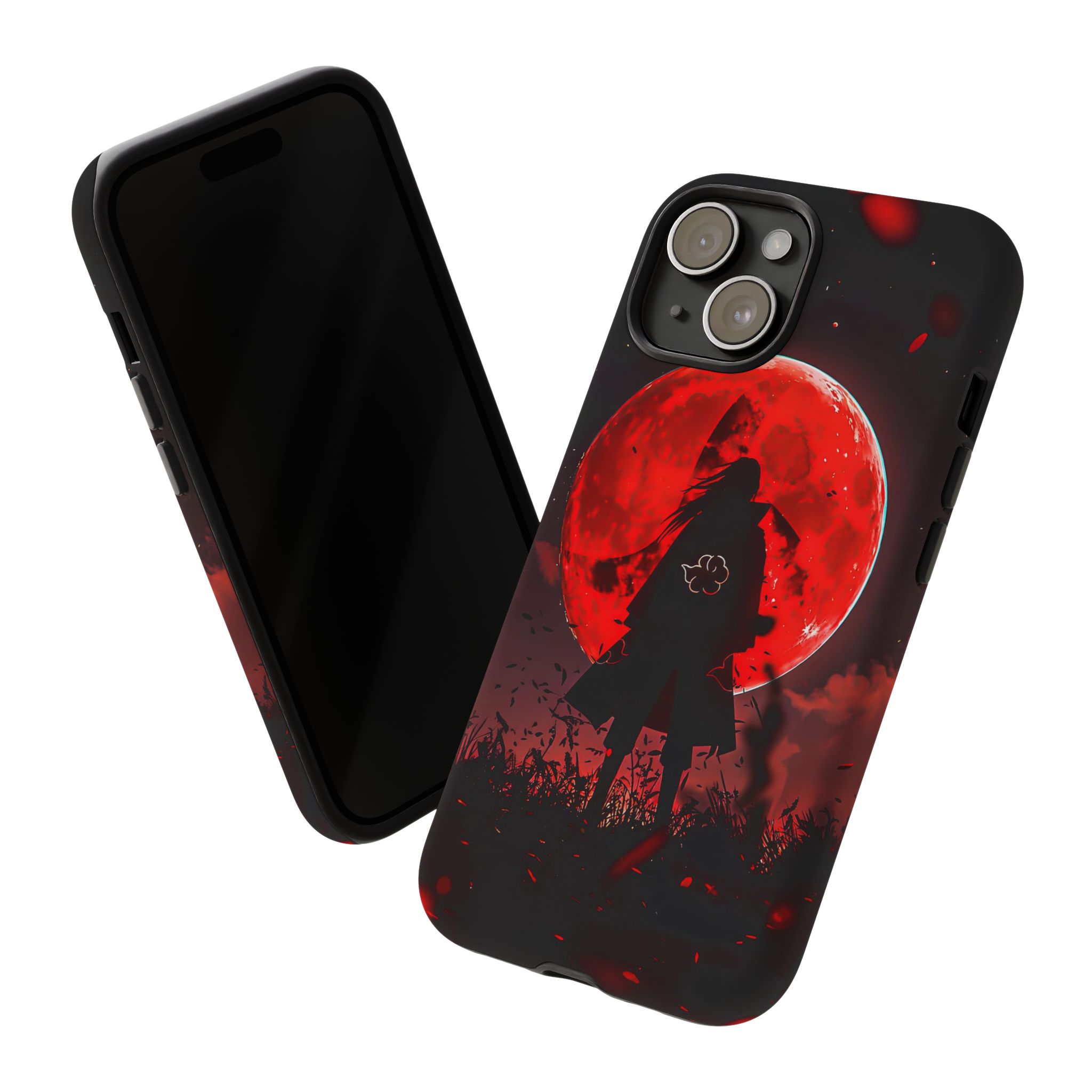 Itachi Red Moon Anime Inspired Tough Phone Cases - case side view detail