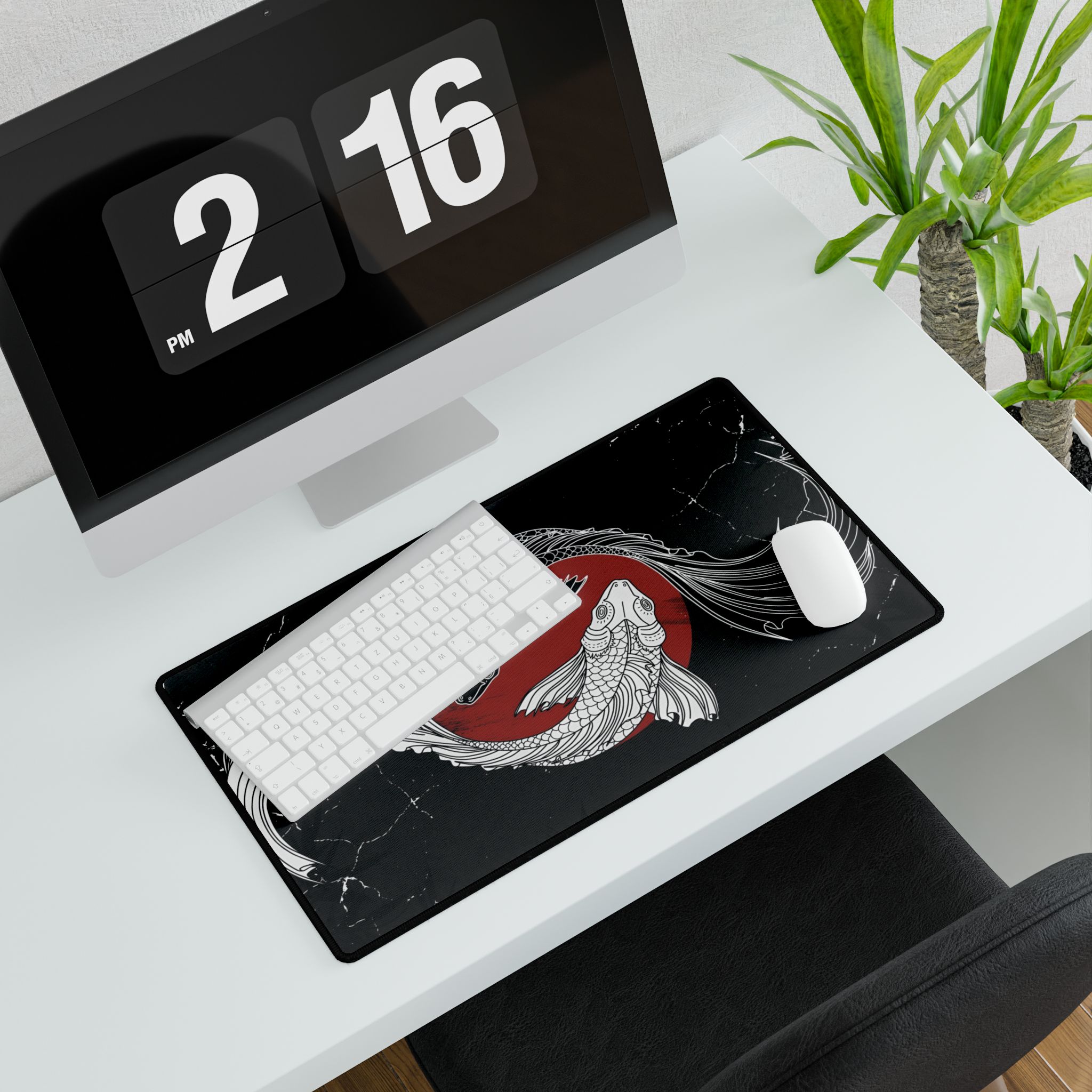 Japanese Koi Fish Desk Mat | Anime Mouse Pad | Japanese Gaming Mousepad | Perfect Desk Accessory - impact resistant case