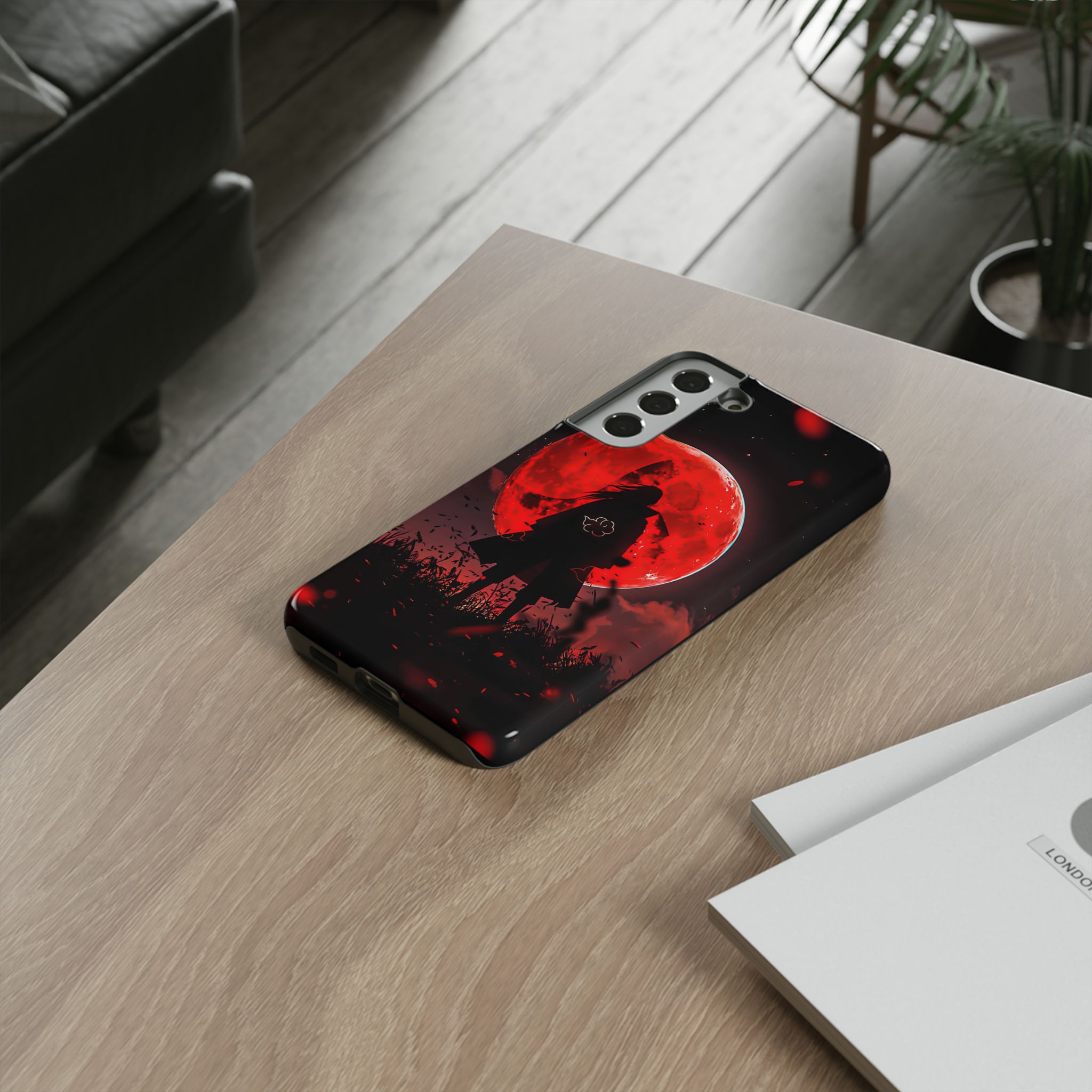 Itachi Red Moon Anime Inspired Tough Phone Cases - phone protection case