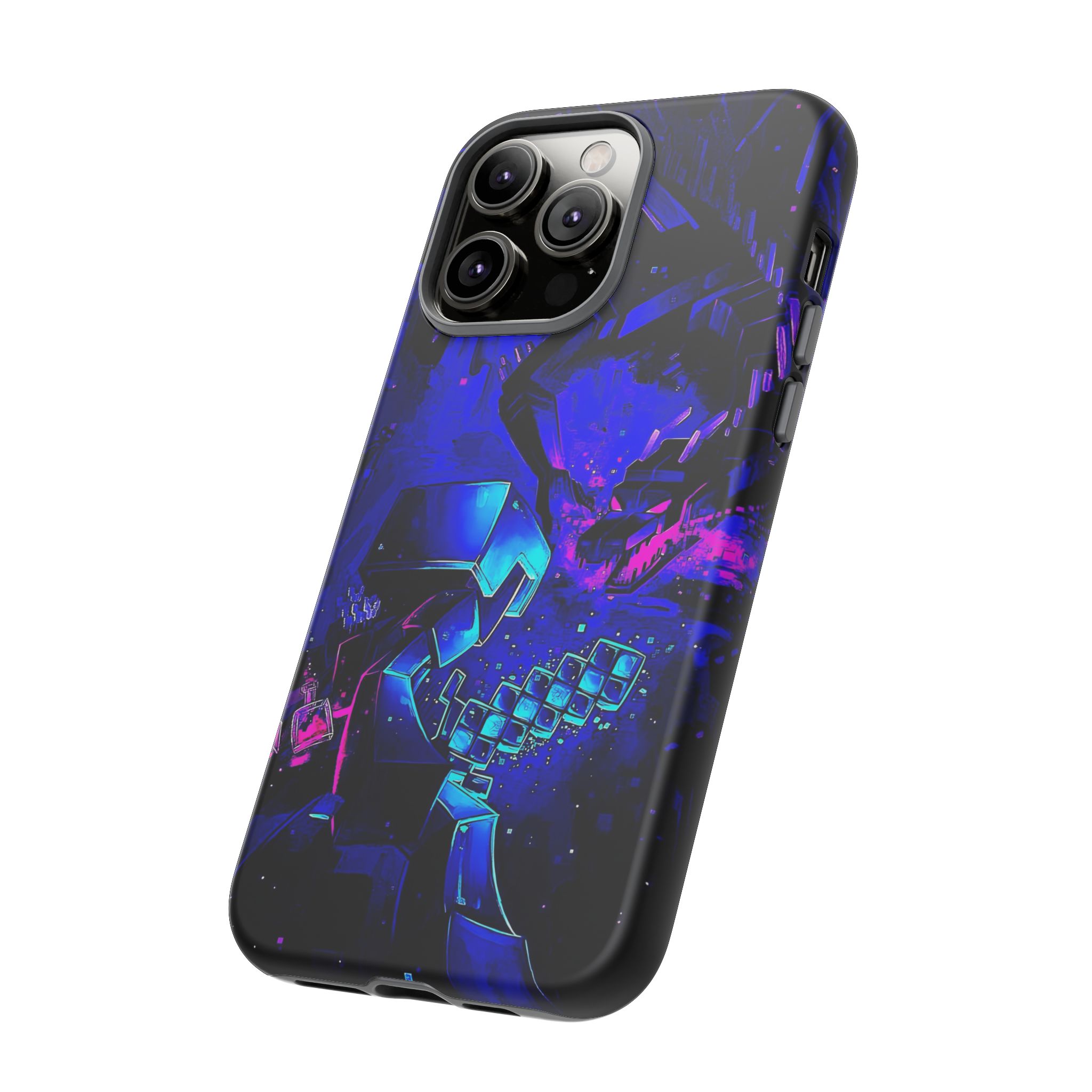 Minecraft End Dragon Fight Inspired Tough Cases - sleek phone case design