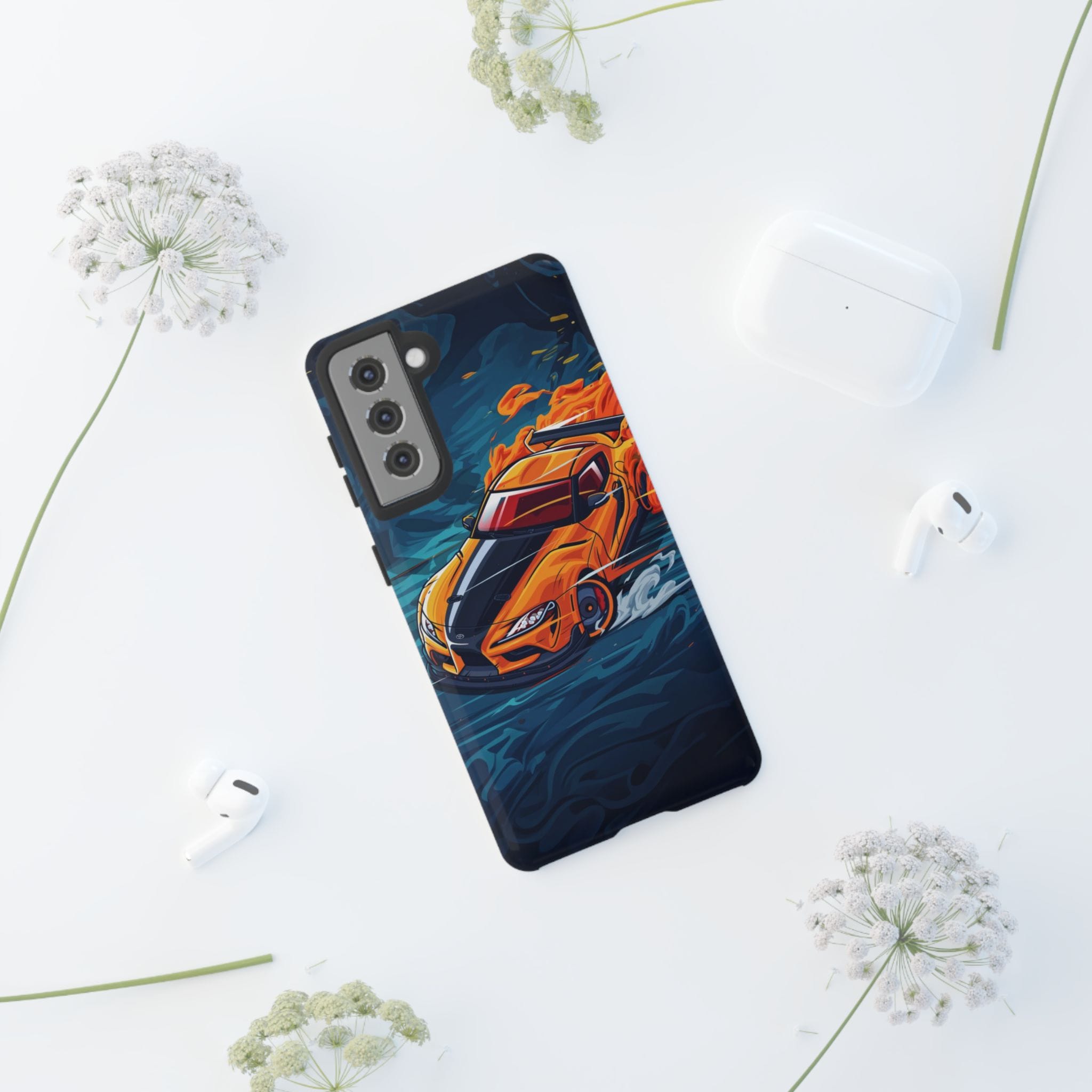 Car Lover Supra Inspired Tough Cases - phone case rear design