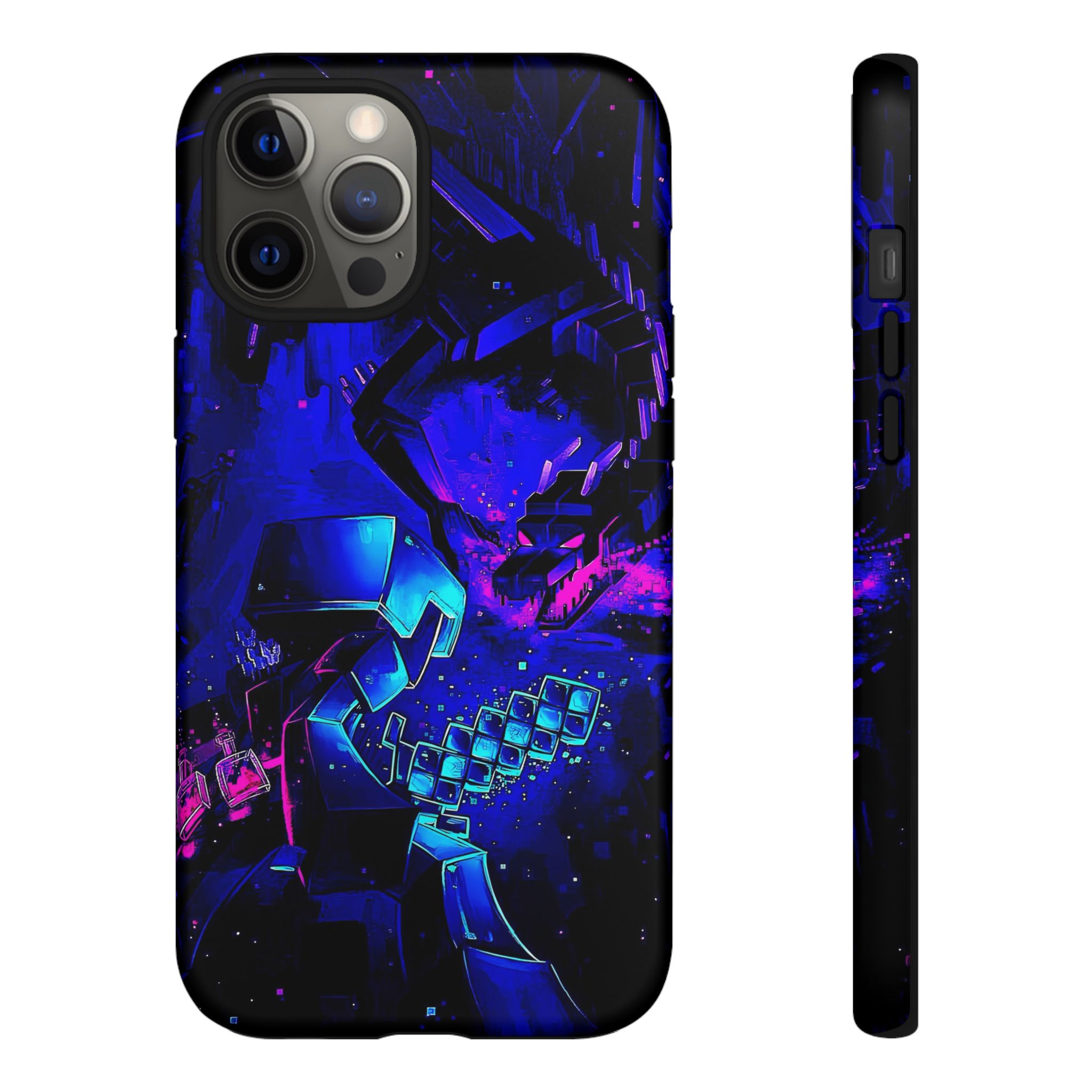 Minecraft End Dragon Fight Inspired Tough Cases - vibrant case design view