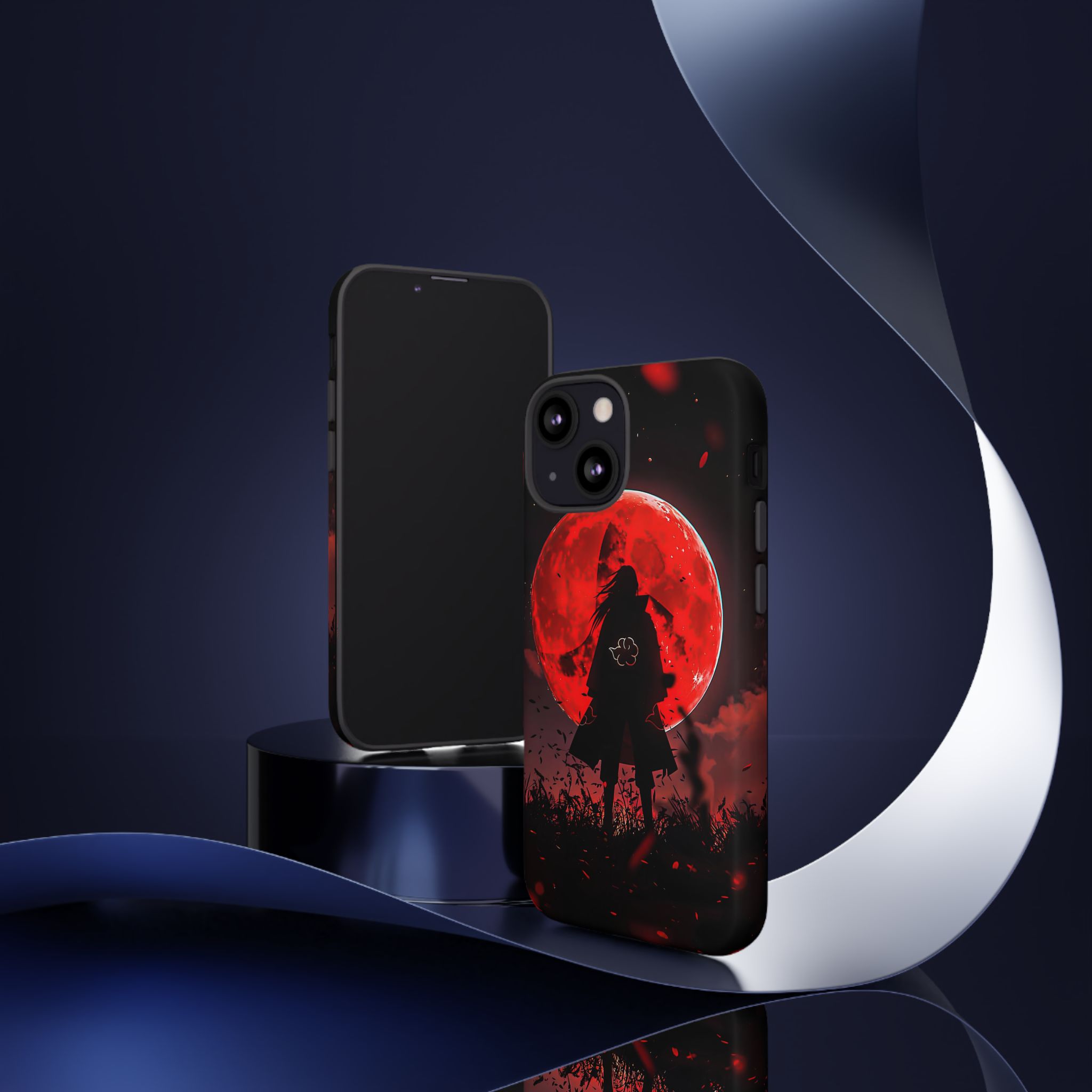 Itachi Red Moon Anime Inspired Tough Phone Cases - case back design view