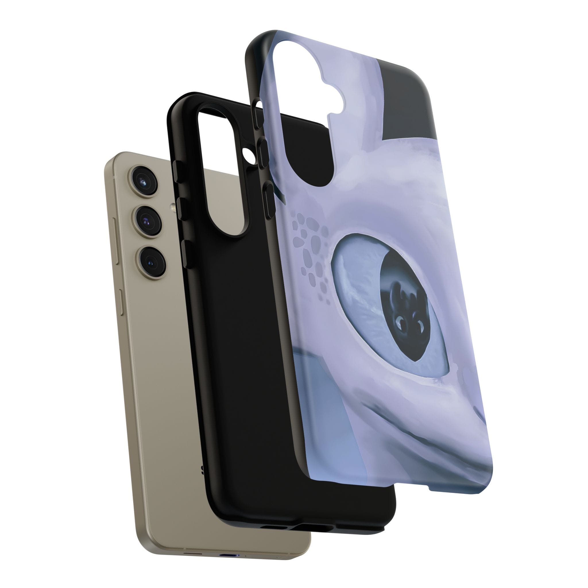 HTTYD: Light Fury in Love Inspired Tough Cases - Valentine's Day Couple Gifts - phone case rear design