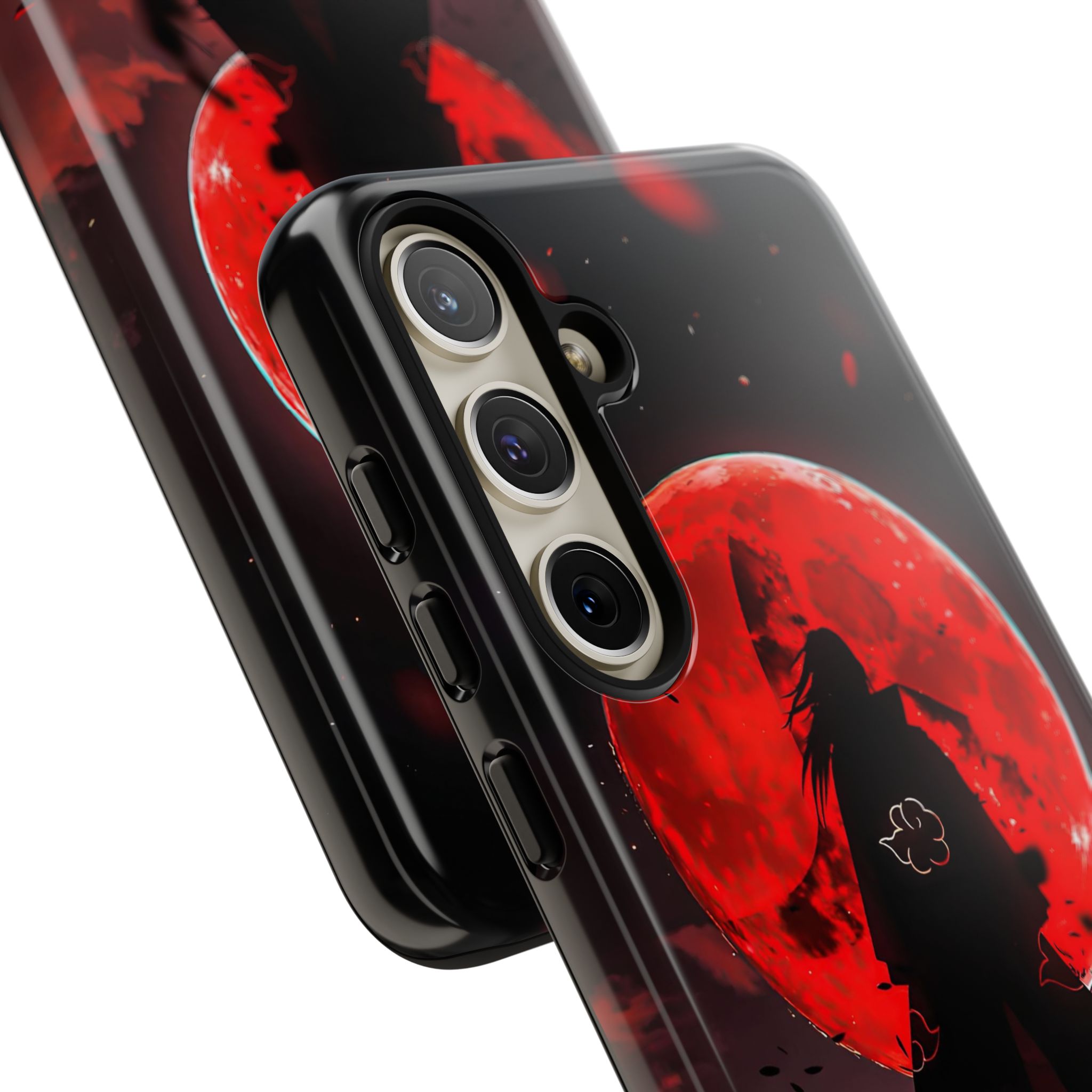 Itachi Red Moon Anime Inspired Tough Phone Cases - modern phone case style