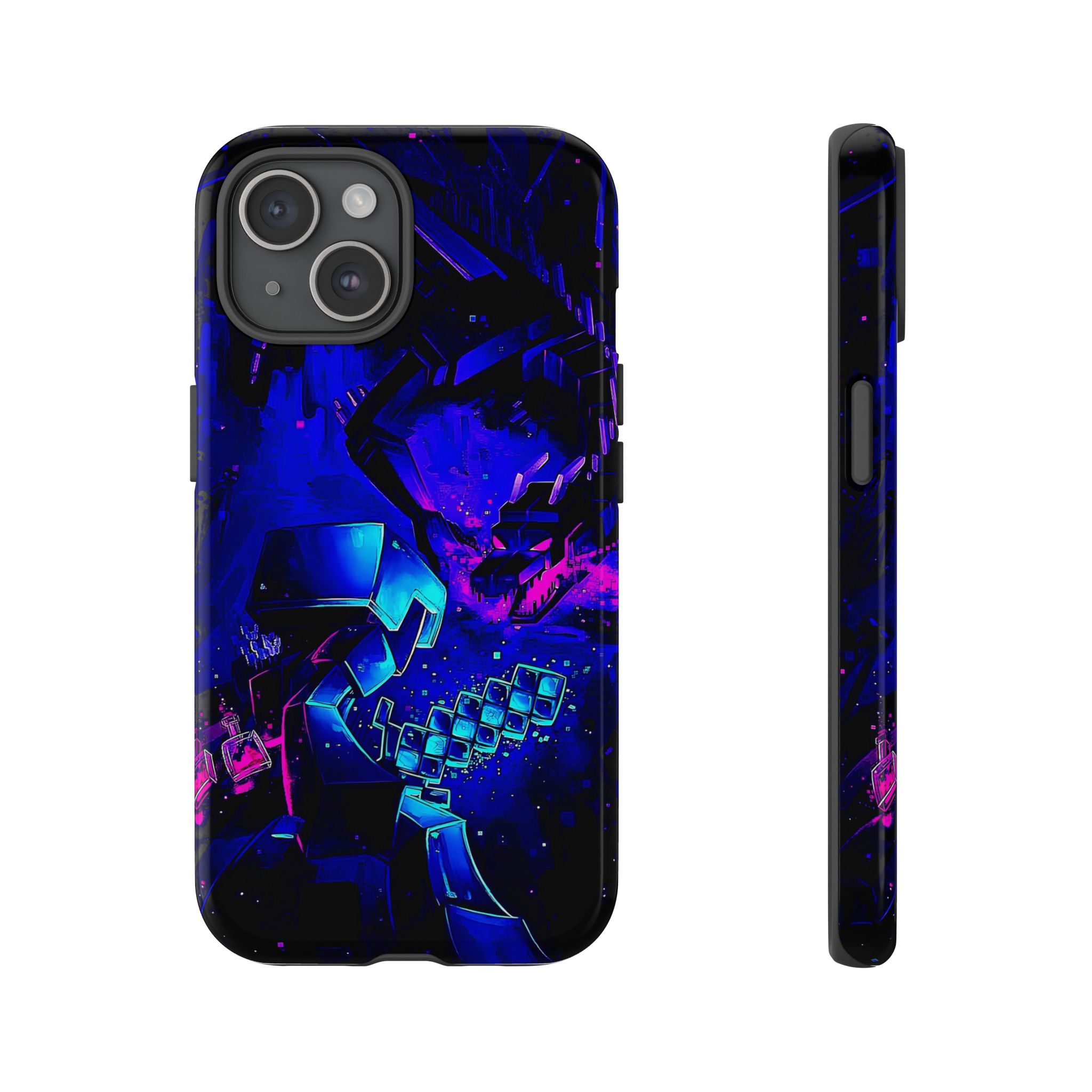 Minecraft End Dragon Fight Inspired Tough Cases - premium case detail