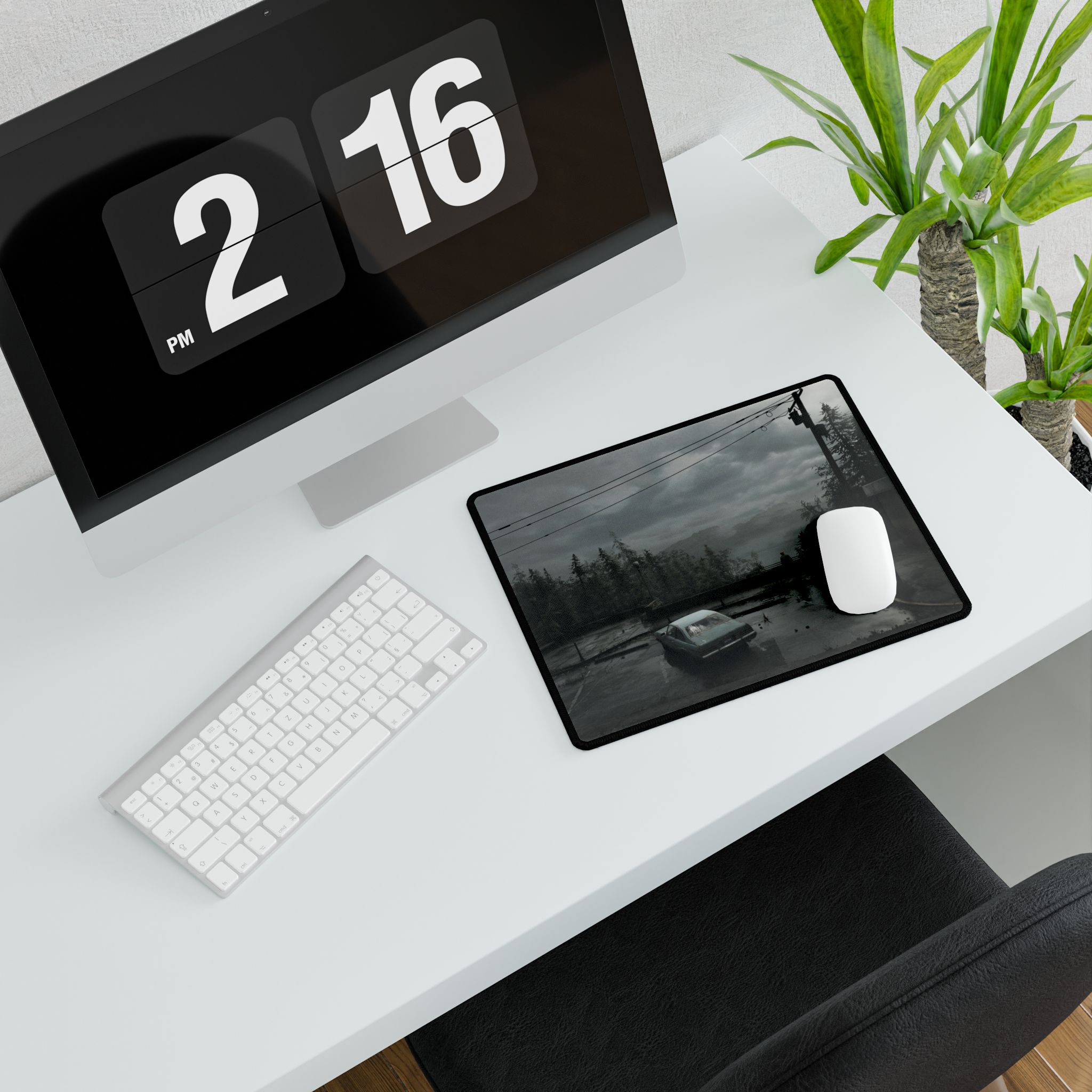 Silent Hill 2 Ghost Town Inspired Desk Mat | Gaming Mouse Pad | Perfect Desk Accessory - tough case front view