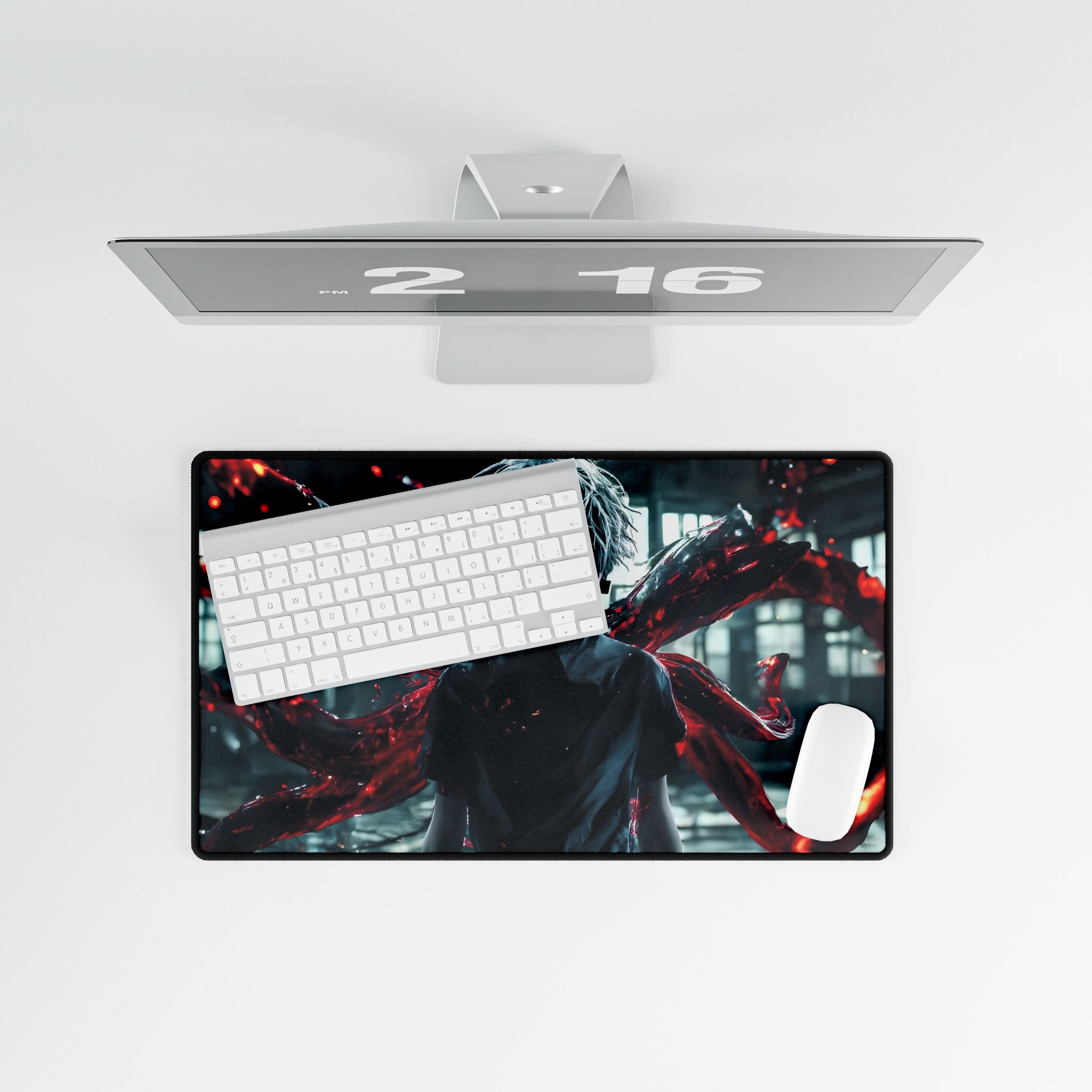 Tokyo Ghoul Kaneki Ken Inspired Anime Desk Mat | Gaming Mouse Pad | Anime Mousepad | Perfect Desk Accessory - stylish phone case option