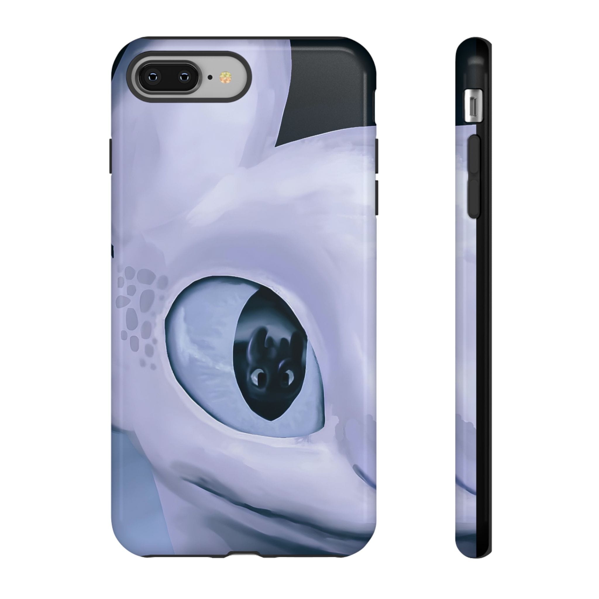 Close-up of the Light Fury phone case design detail