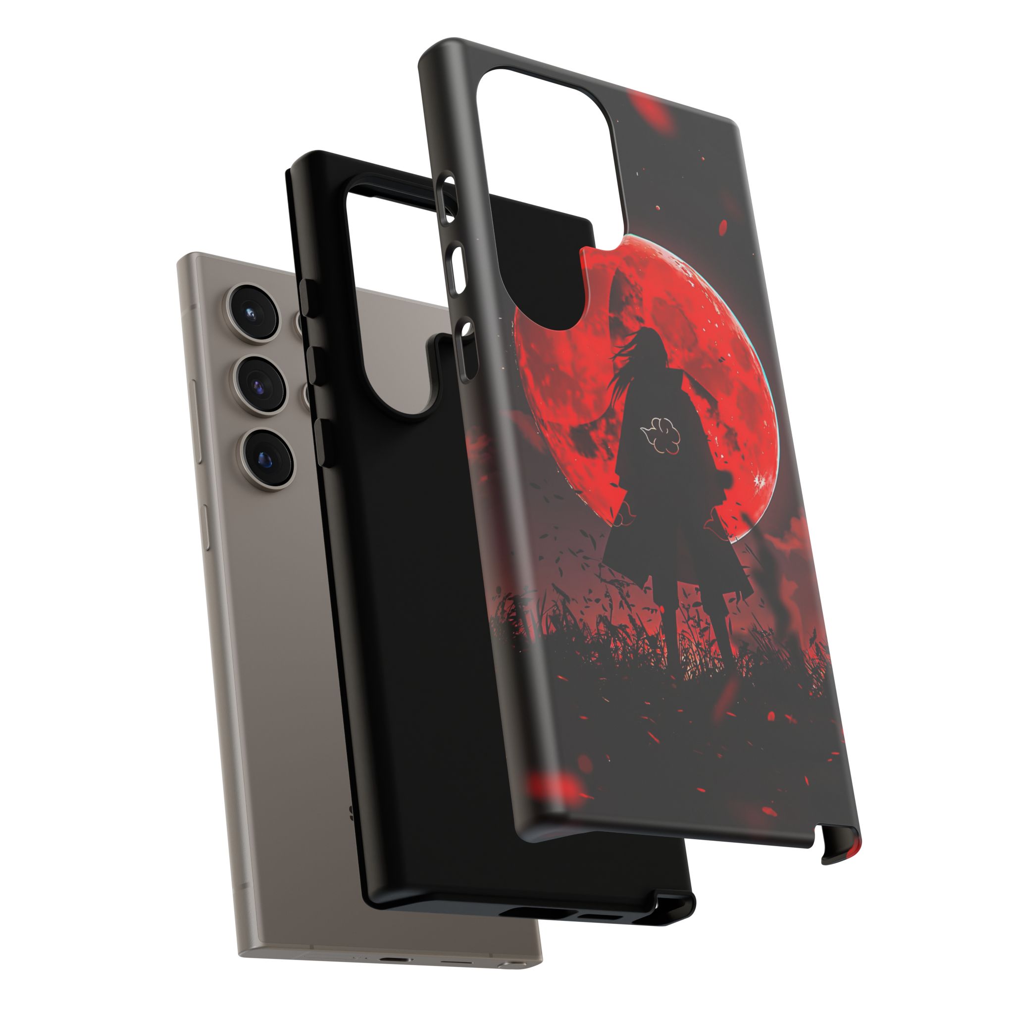 Itachi Red Moon Anime Inspired Tough Phone Cases - vibrant case design view
