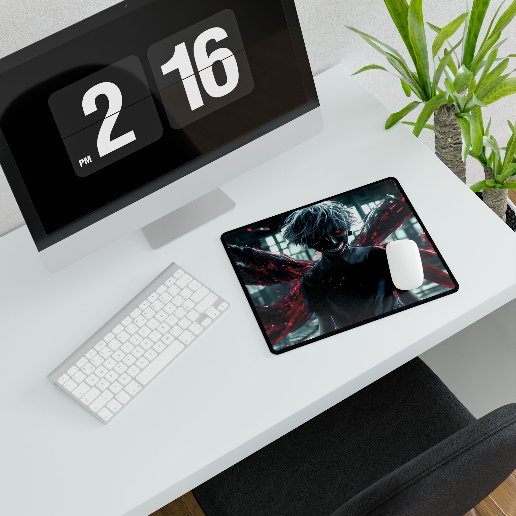 Tokyo Ghoul Kaneki Ken Inspired Anime Desk Mat | Gaming Mouse Pad | Anime Mousepad | Perfect Desk Accessory - tough case front view