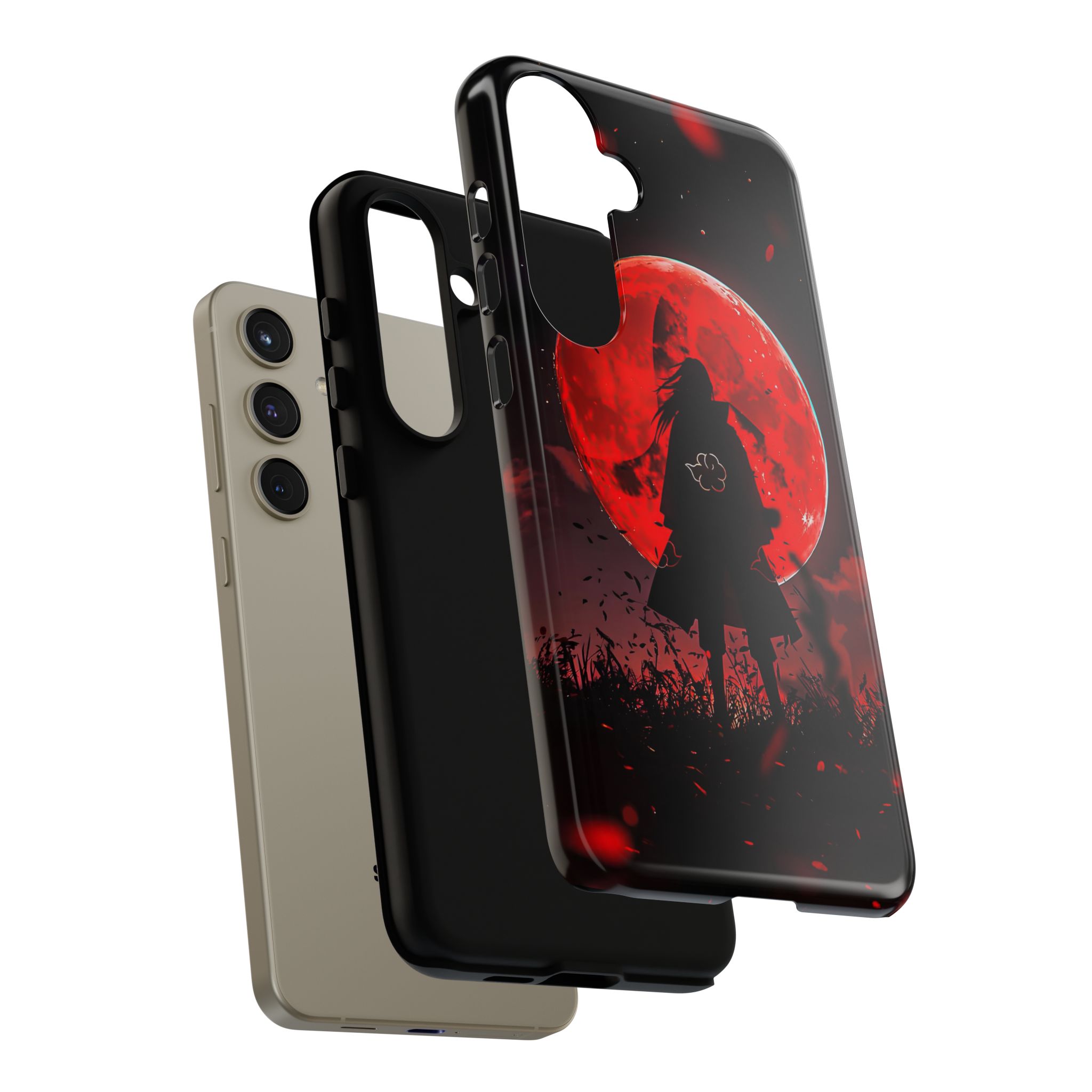 Itachi Red Moon Anime Inspired Tough Phone Cases - phone case rear design