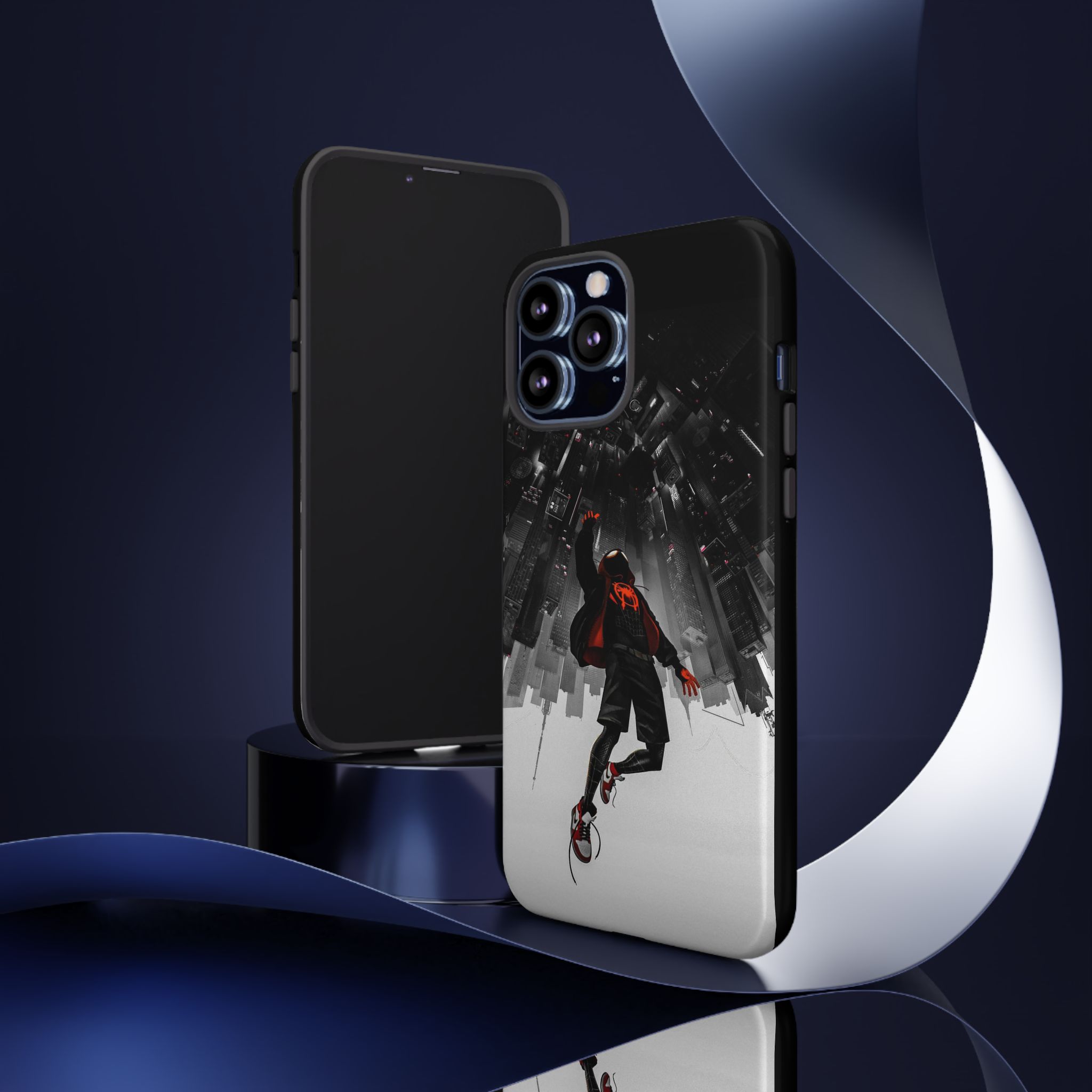 Mile Morale Spider Inspired Tough Cases - case back design view