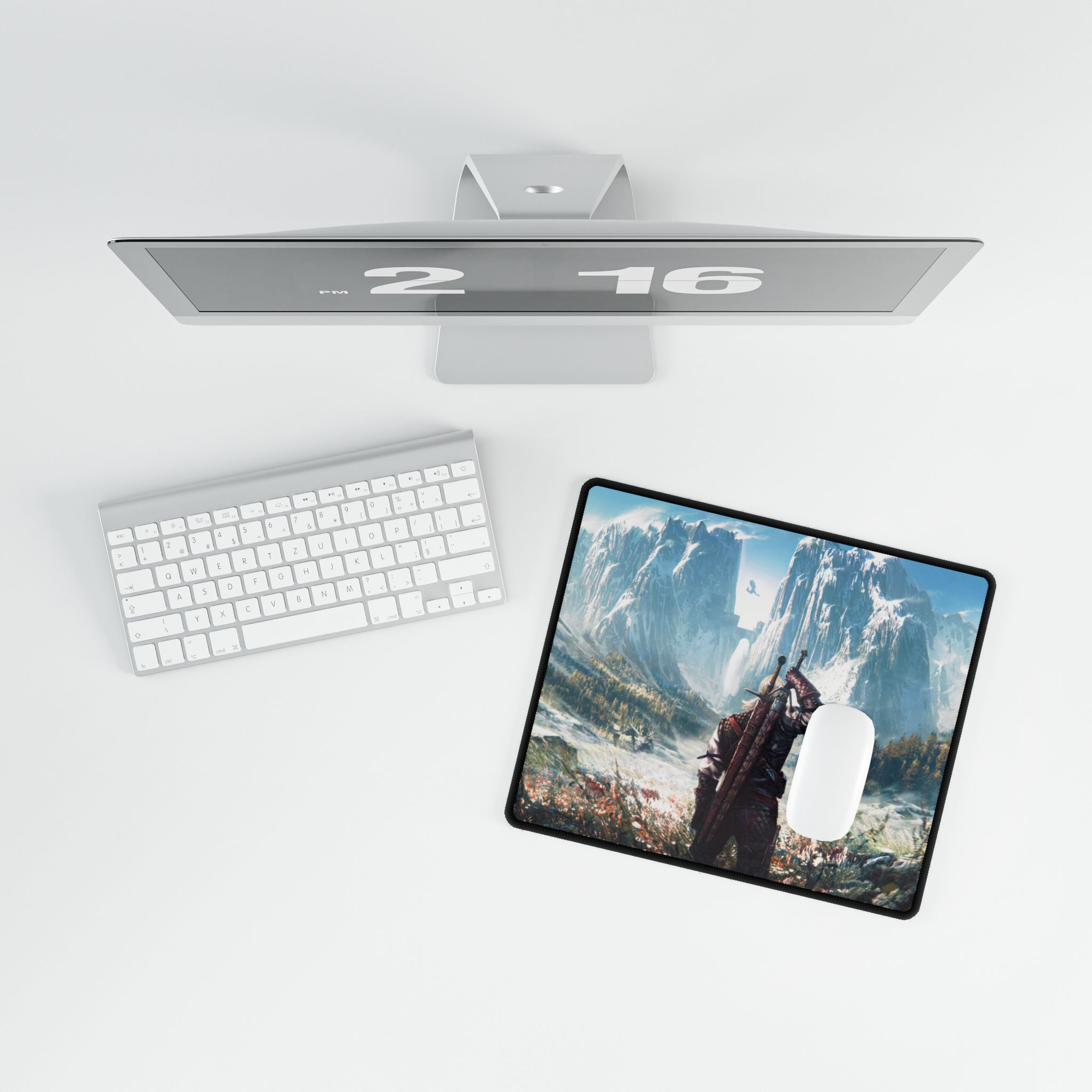 The Witcher 3 Inspired Desk Mat | Gaming Mouse Pad | The Witcher Mouse Pad | Perfect Desk Accessory - slim fit case mockup
