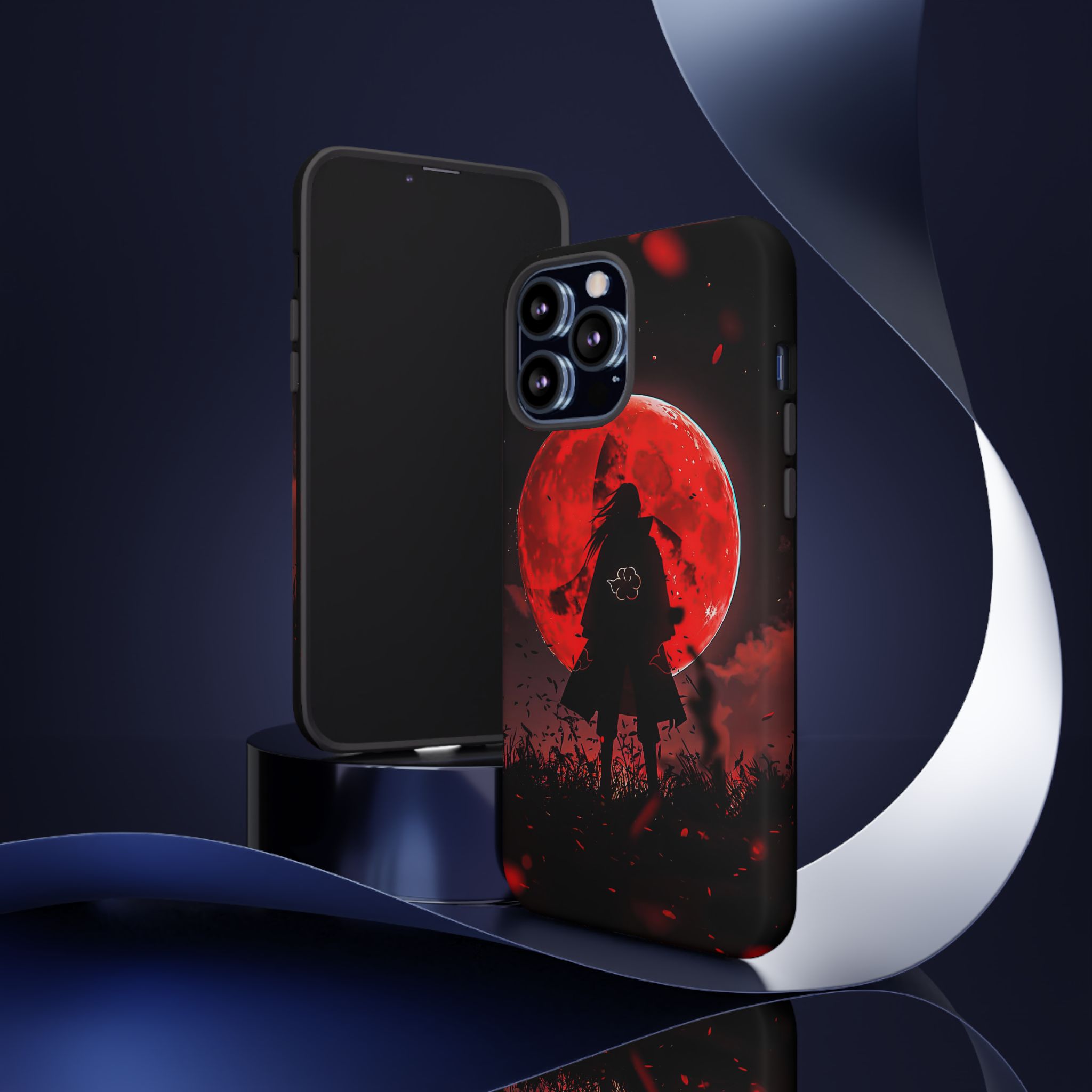 Itachi Red Moon Anime Inspired Tough Phone Cases - printed case design