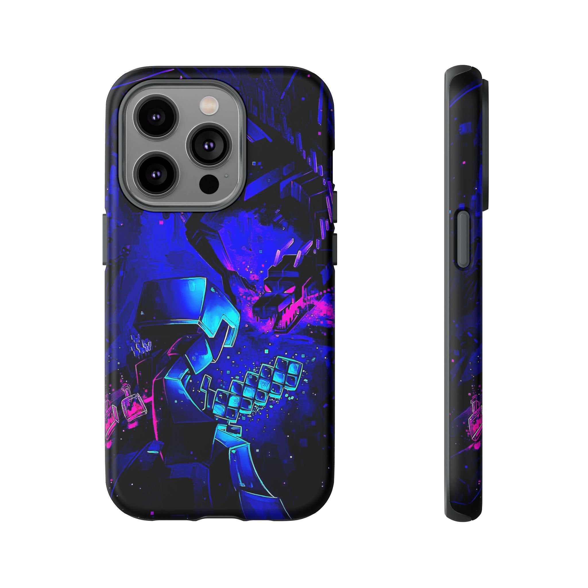 Minecraft End Dragon Fight Inspired Tough Cases - premium case detail