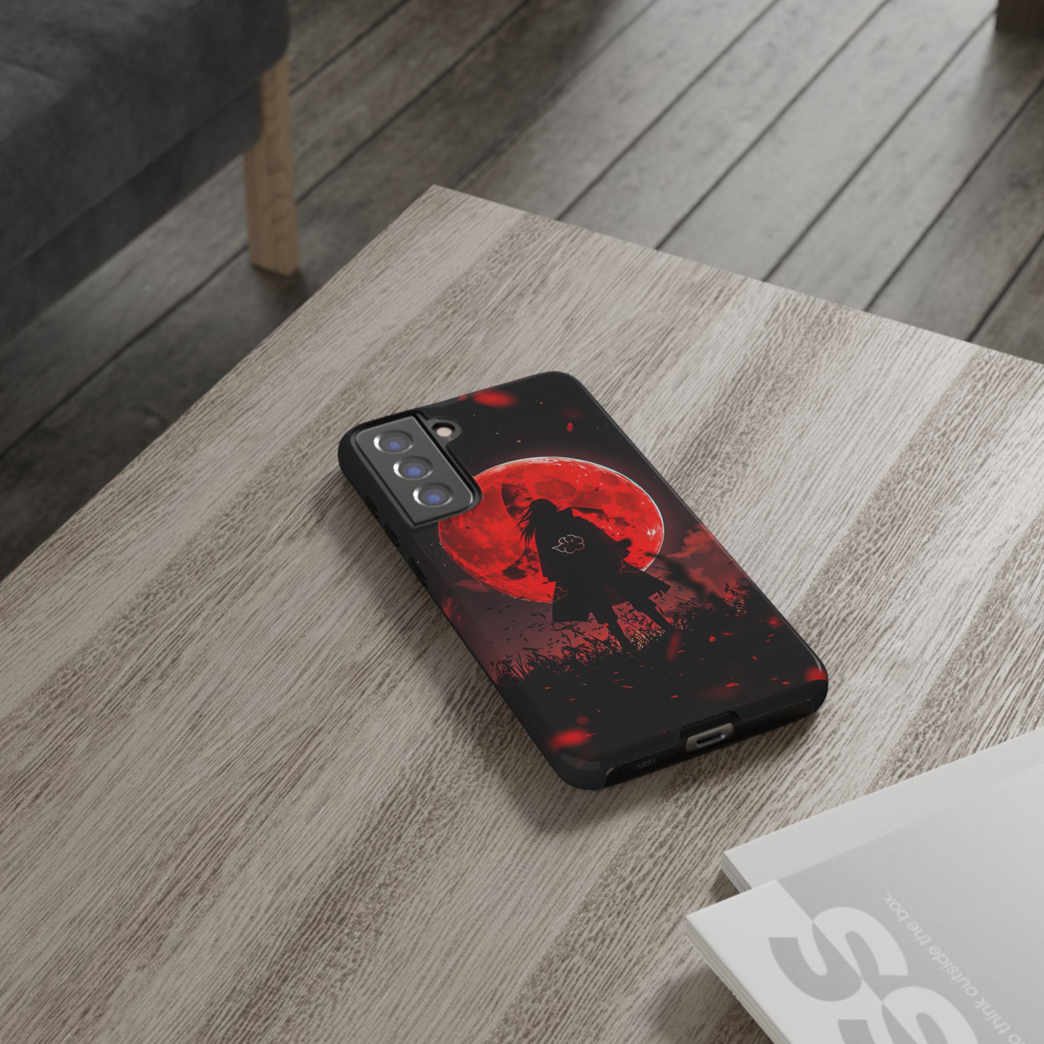 Itachi Red Moon Anime Inspired Tough Phone Cases - protective case design