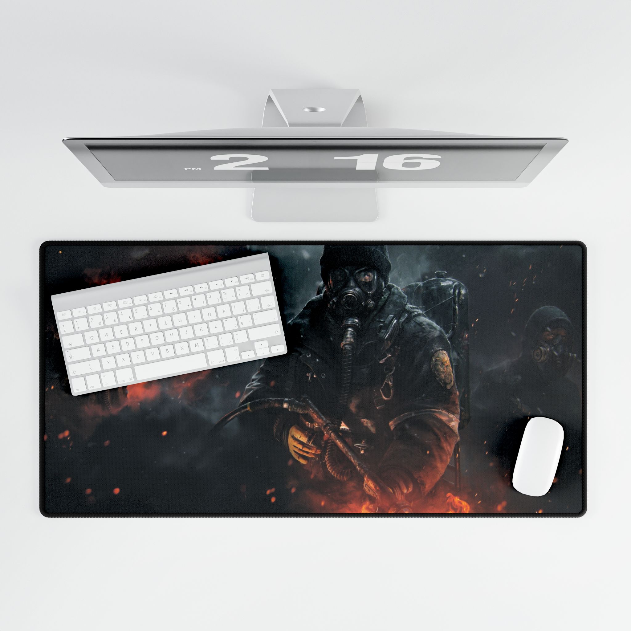 Metro 2033 desk mat providing a smooth surface for gaming