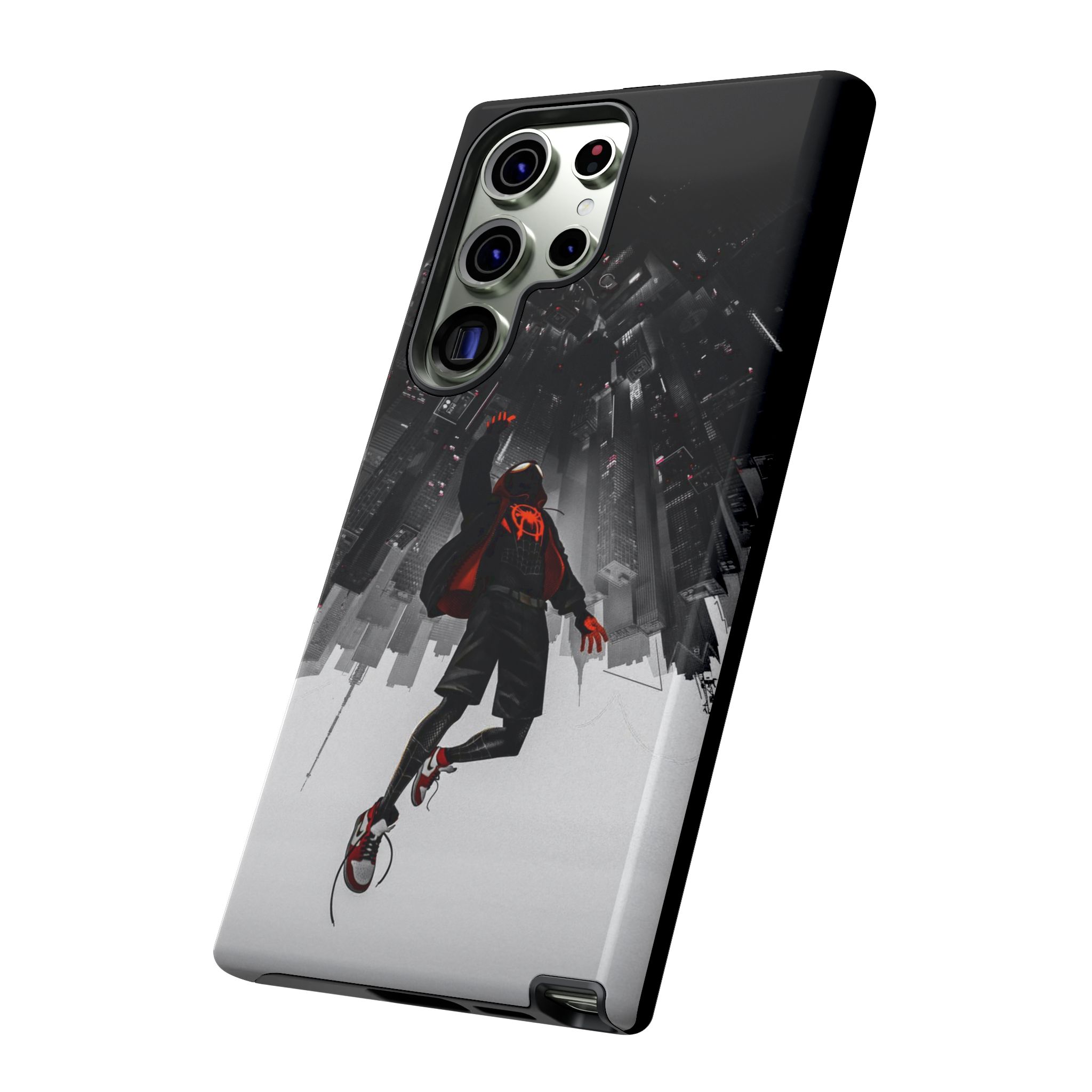 Mile Morale Spider Inspired Tough Cases - vibrant case design view