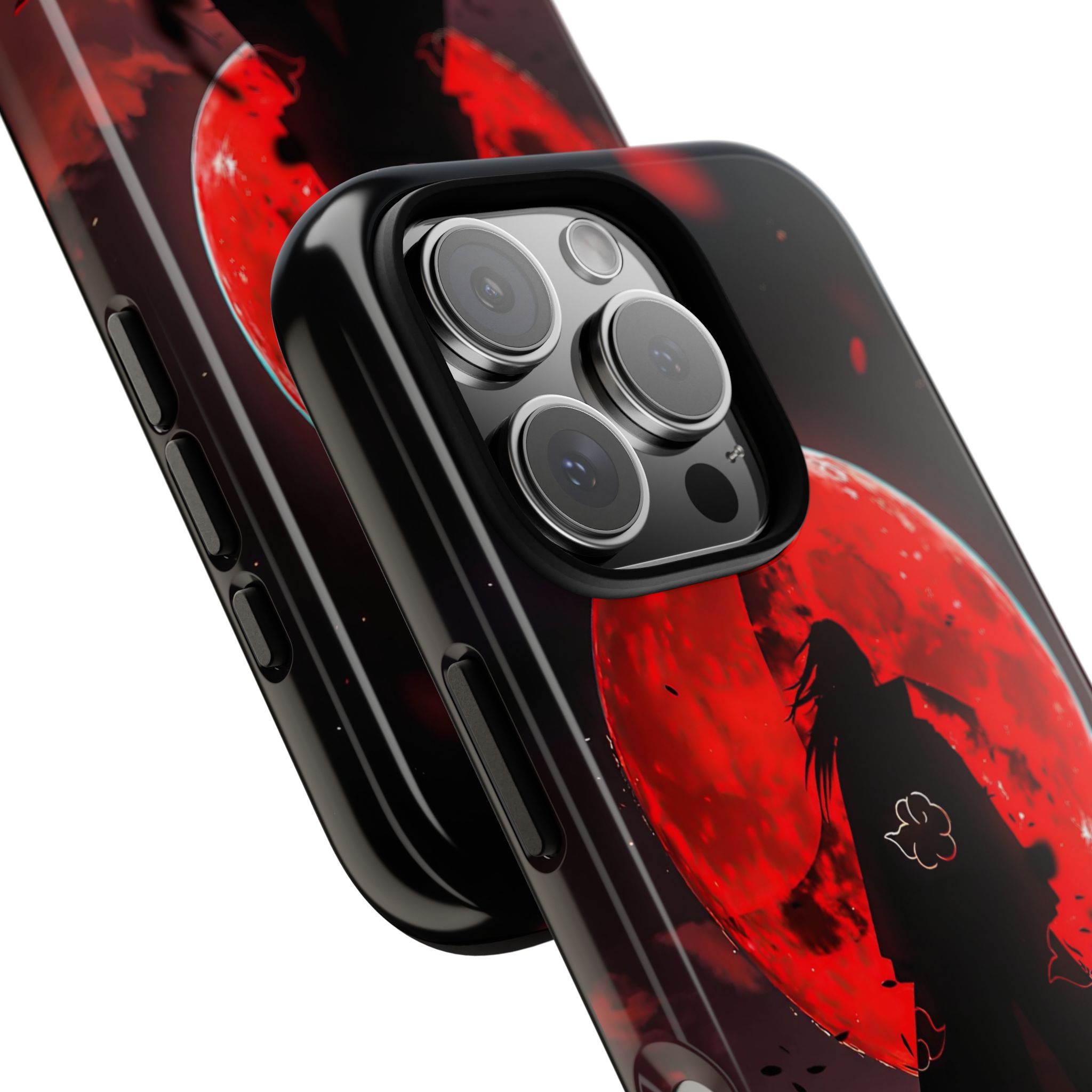 Itachi Red Moon Anime Inspired Tough Phone Cases - phone case rear design