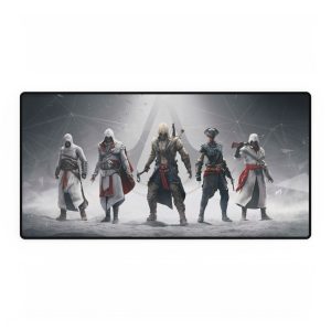 Assassin Showcase inspired desk mat showcasing the full design